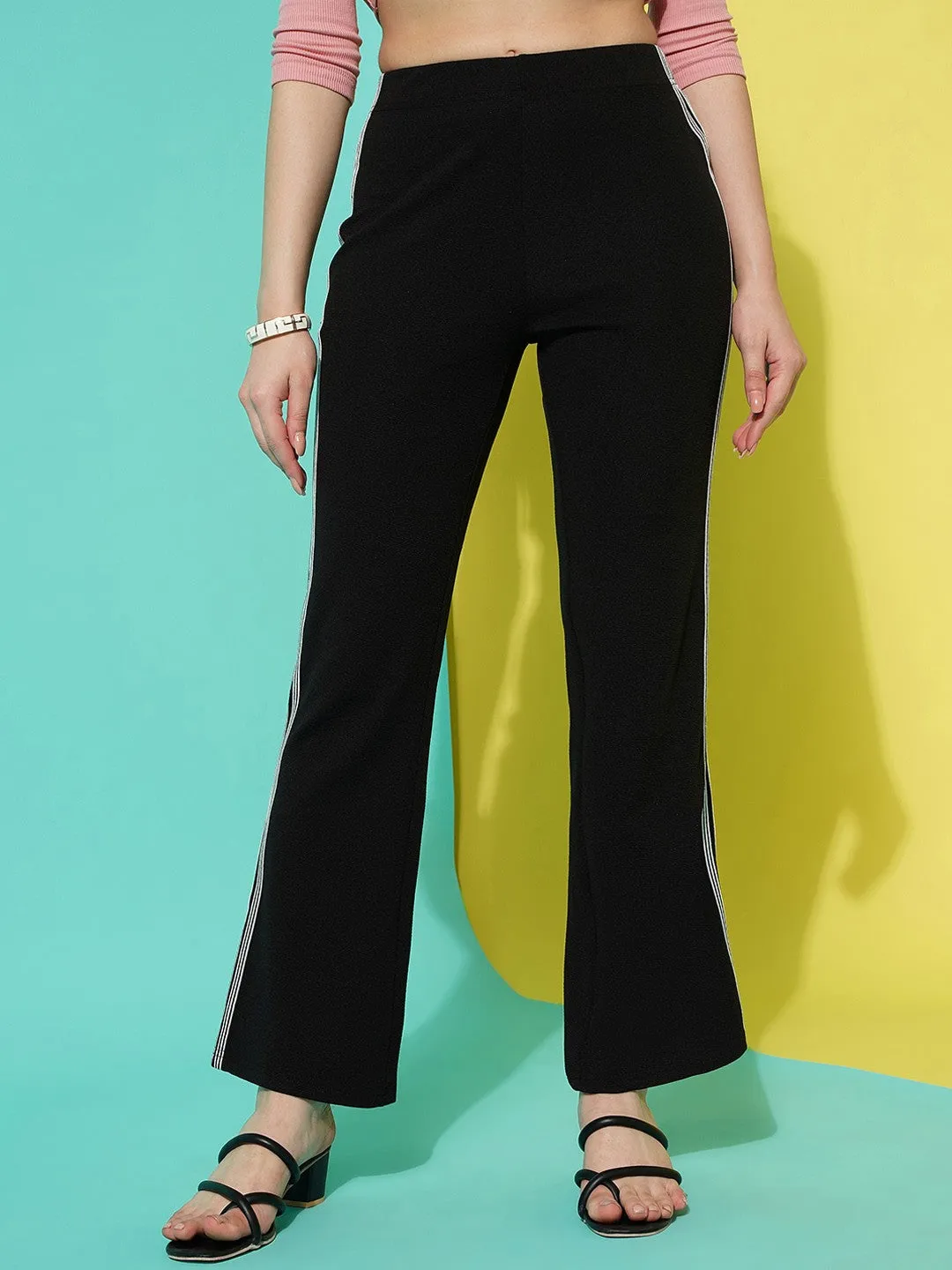 Black Slim Fit Mid-Rise Regular-Length Trouser