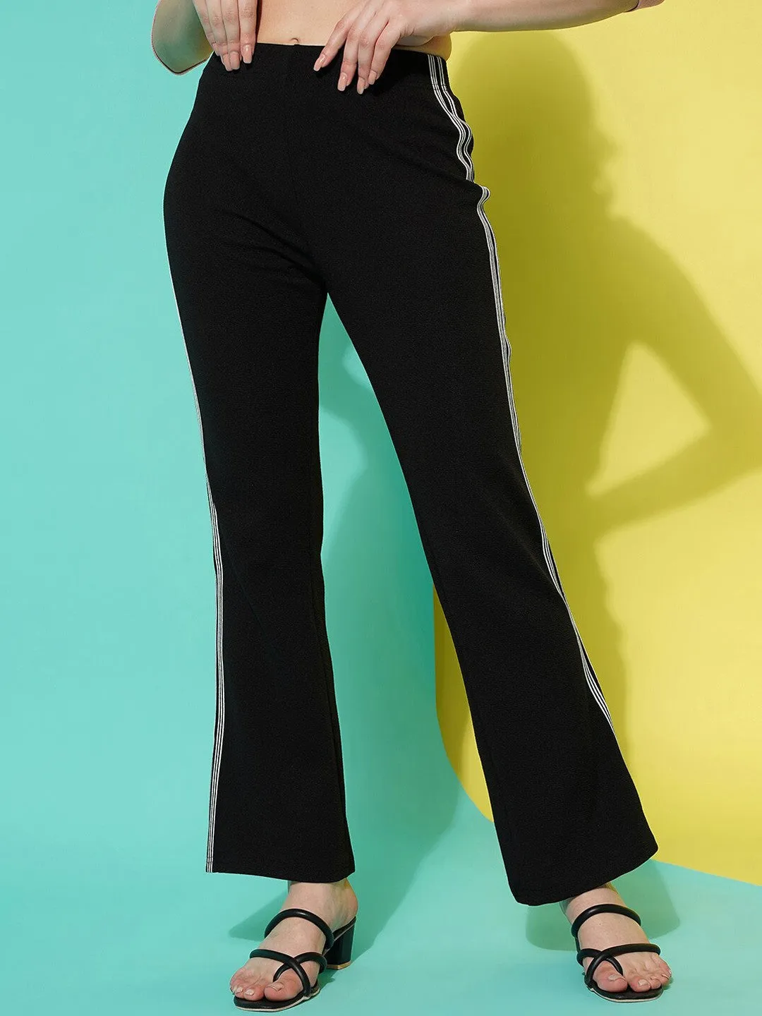 Black Slim Fit Mid-Rise Regular-Length Trouser