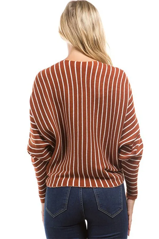 Brown Stripe Sweater