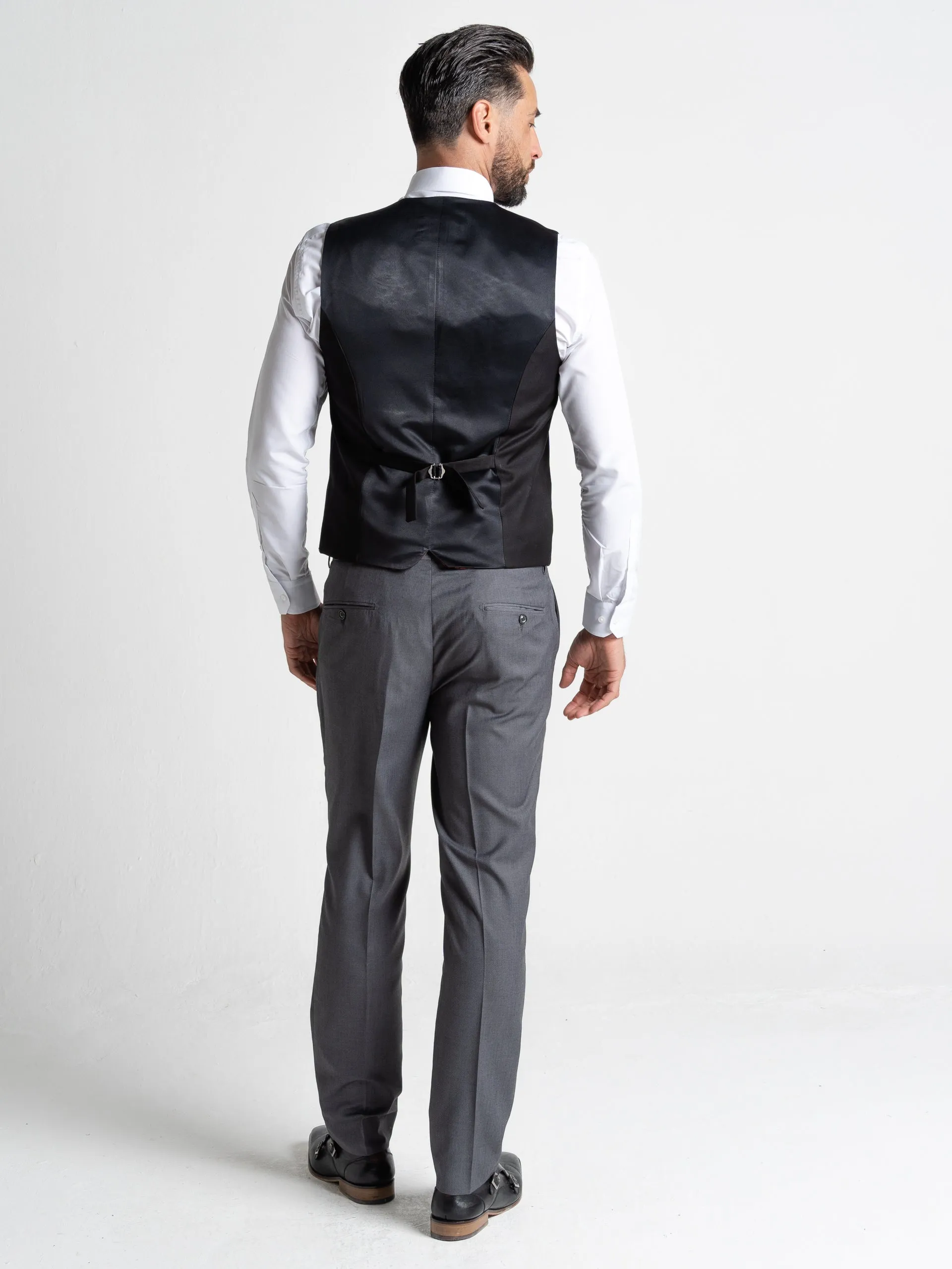 CHARLIE GREY BLAZER WITH BLACK WAISTCOAT