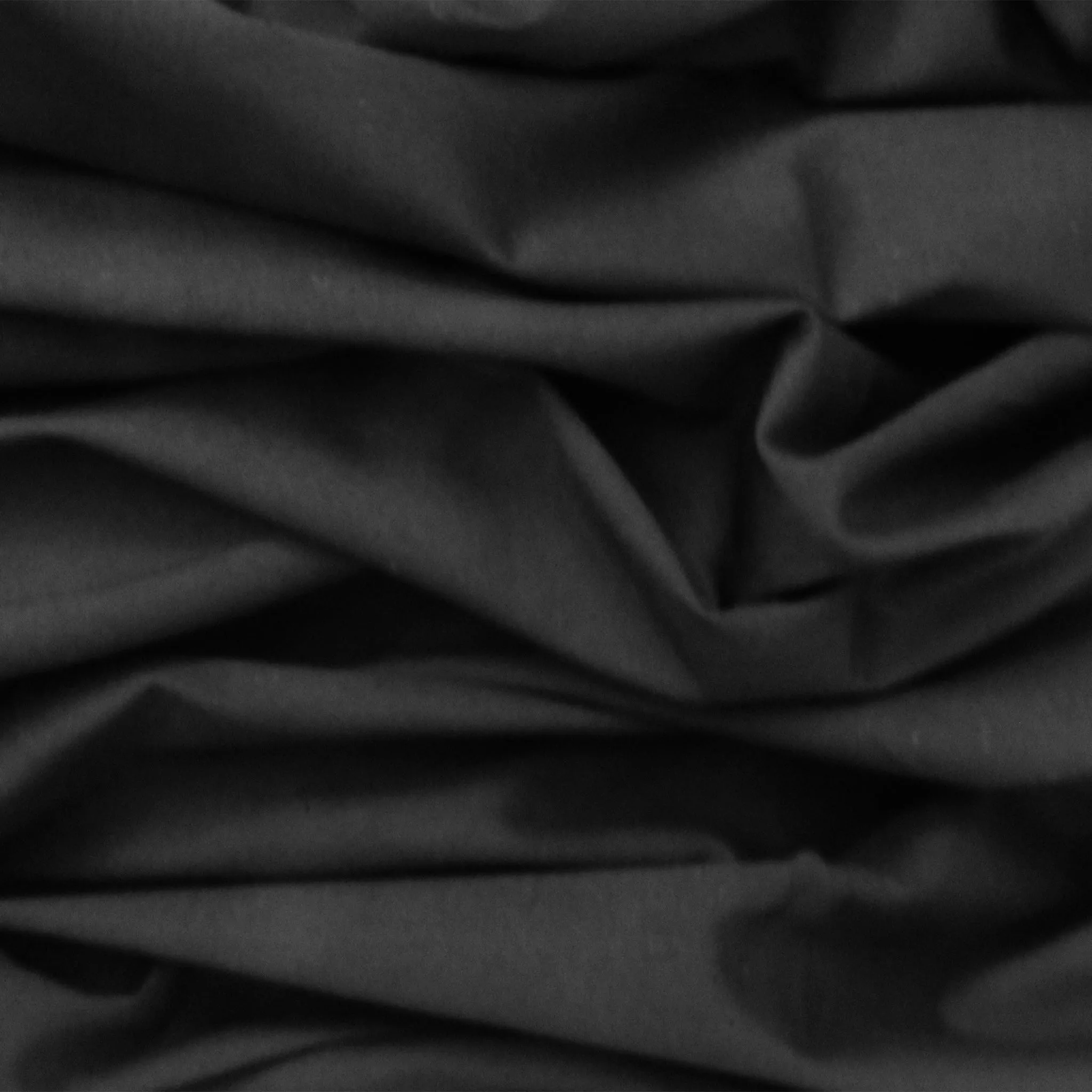 Classic Black Poplin Stretch Woven Fabric