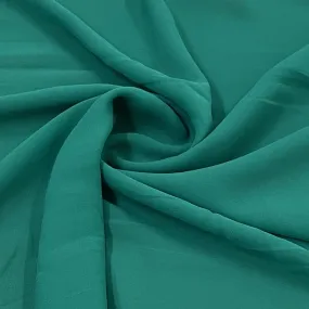 Classic Green Solid Georgette Fabric