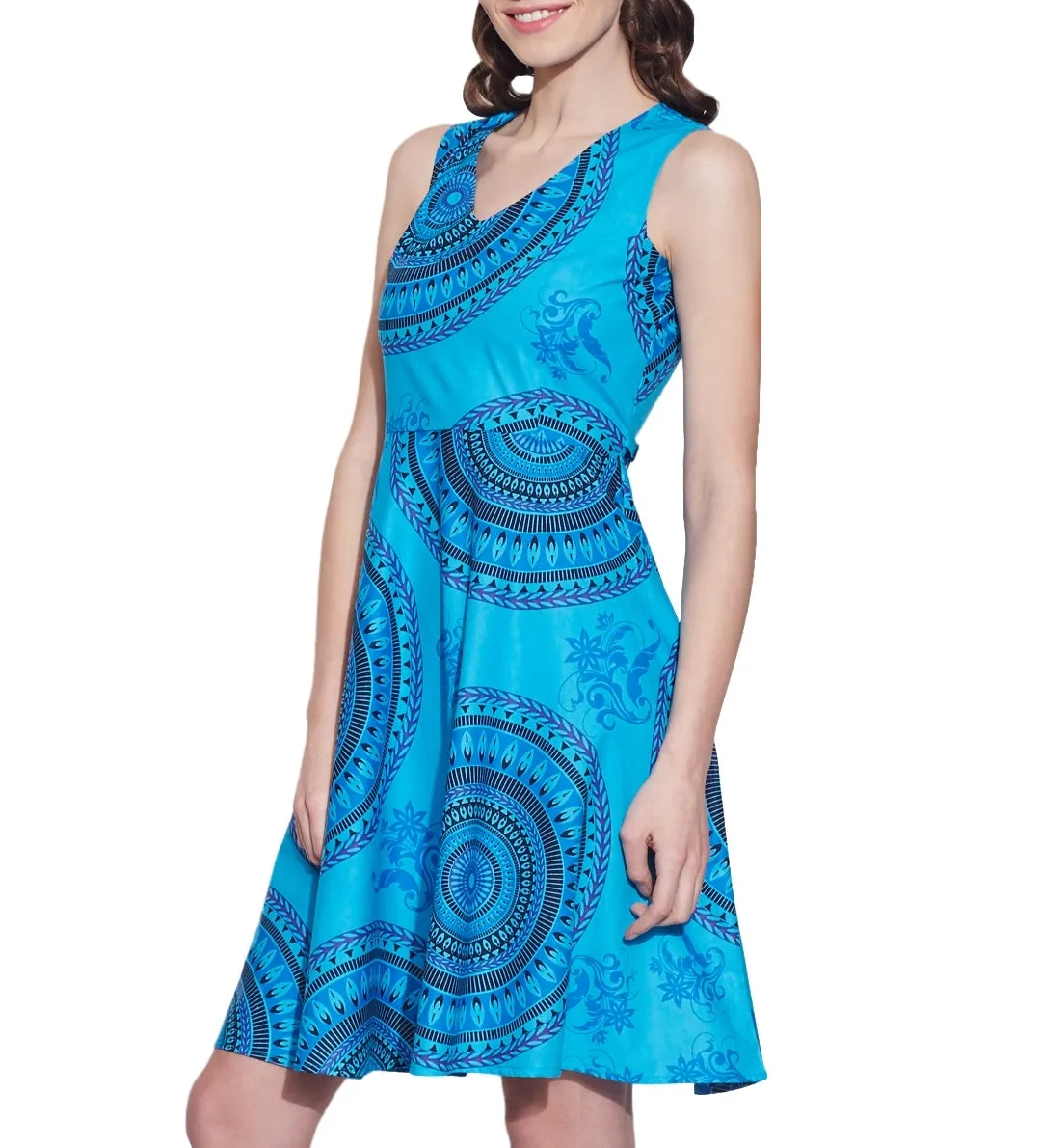 Clothes For Women Cotton Printed Dress,Machine Washable,W-CPD32-1603,Size-32 Inch