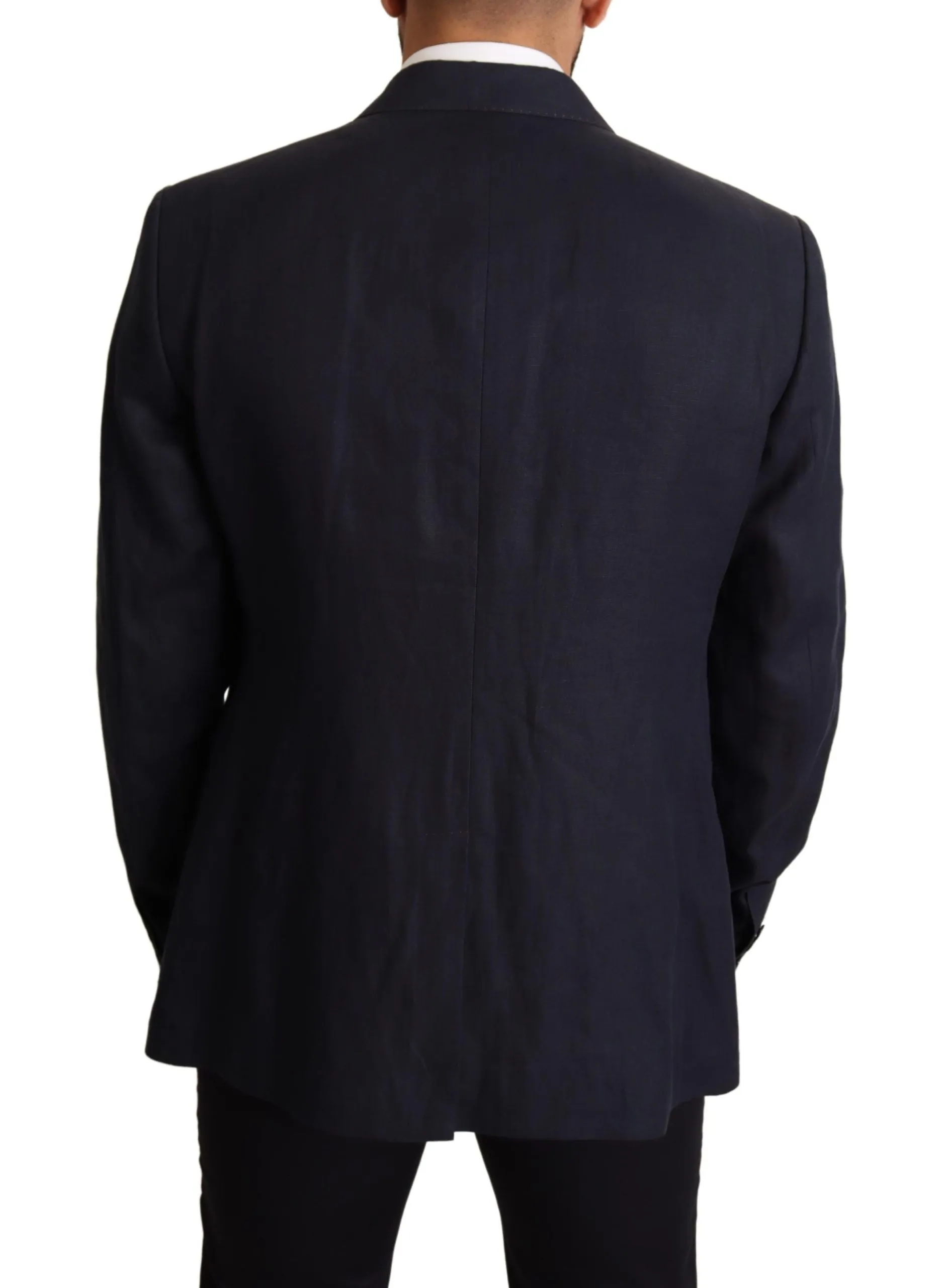 Dolce & Gabbana Elegant Dark Blue Double-Breasted Blazer