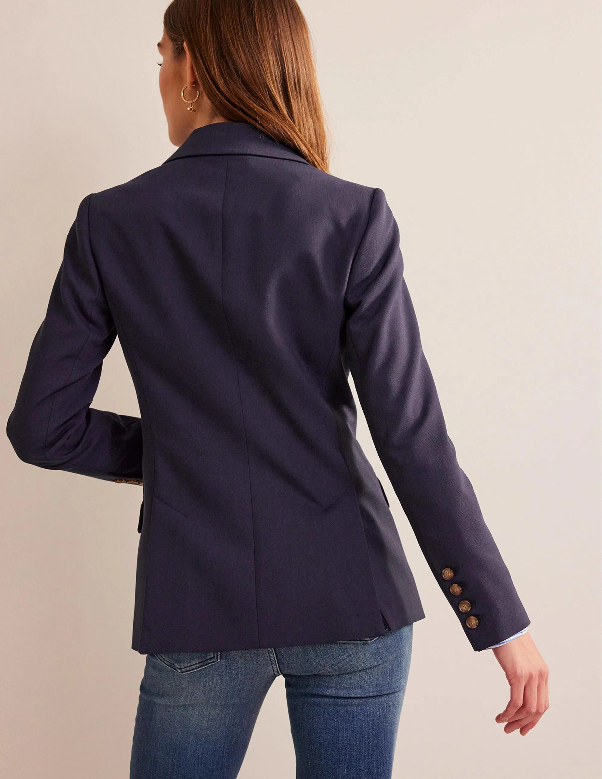 Double-Breasted Blazer-Navy