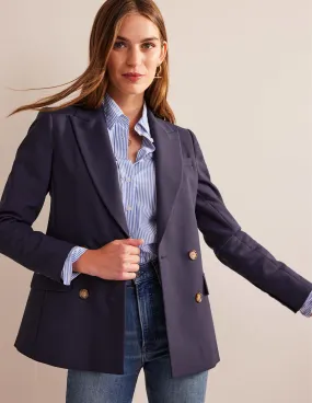 Double-Breasted Blazer-Navy