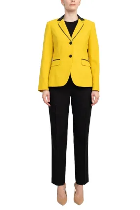 Emily... Notched Collar 2 Button Long Sleeve Flap Pockets Two Piece Set