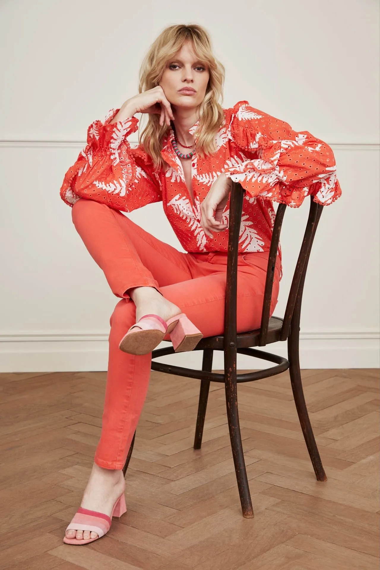 Fabienne Chapot Eva Slim Trousers - Hot Coral