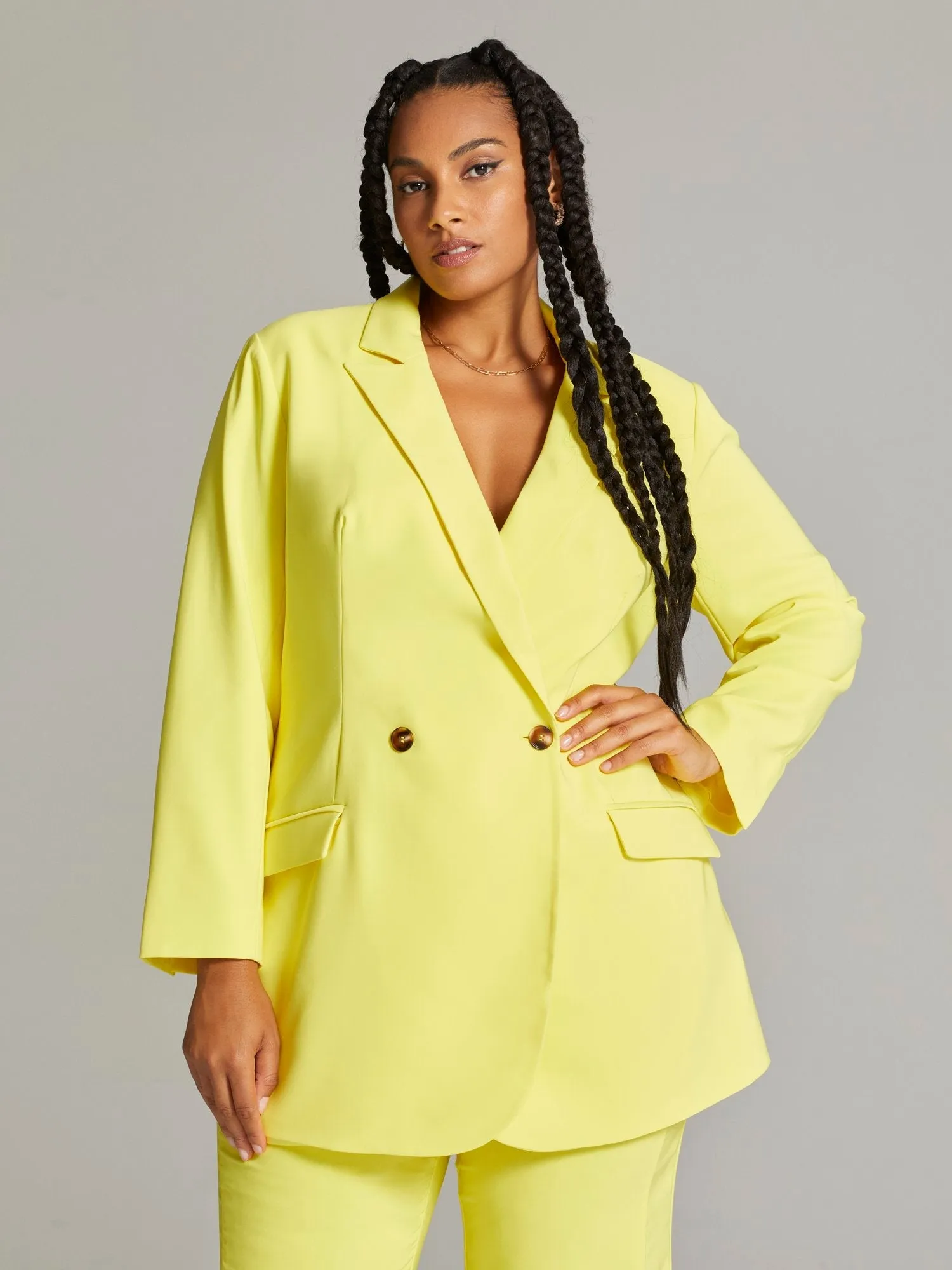 Fashion To Figure - Samentha Two-Button Blazer