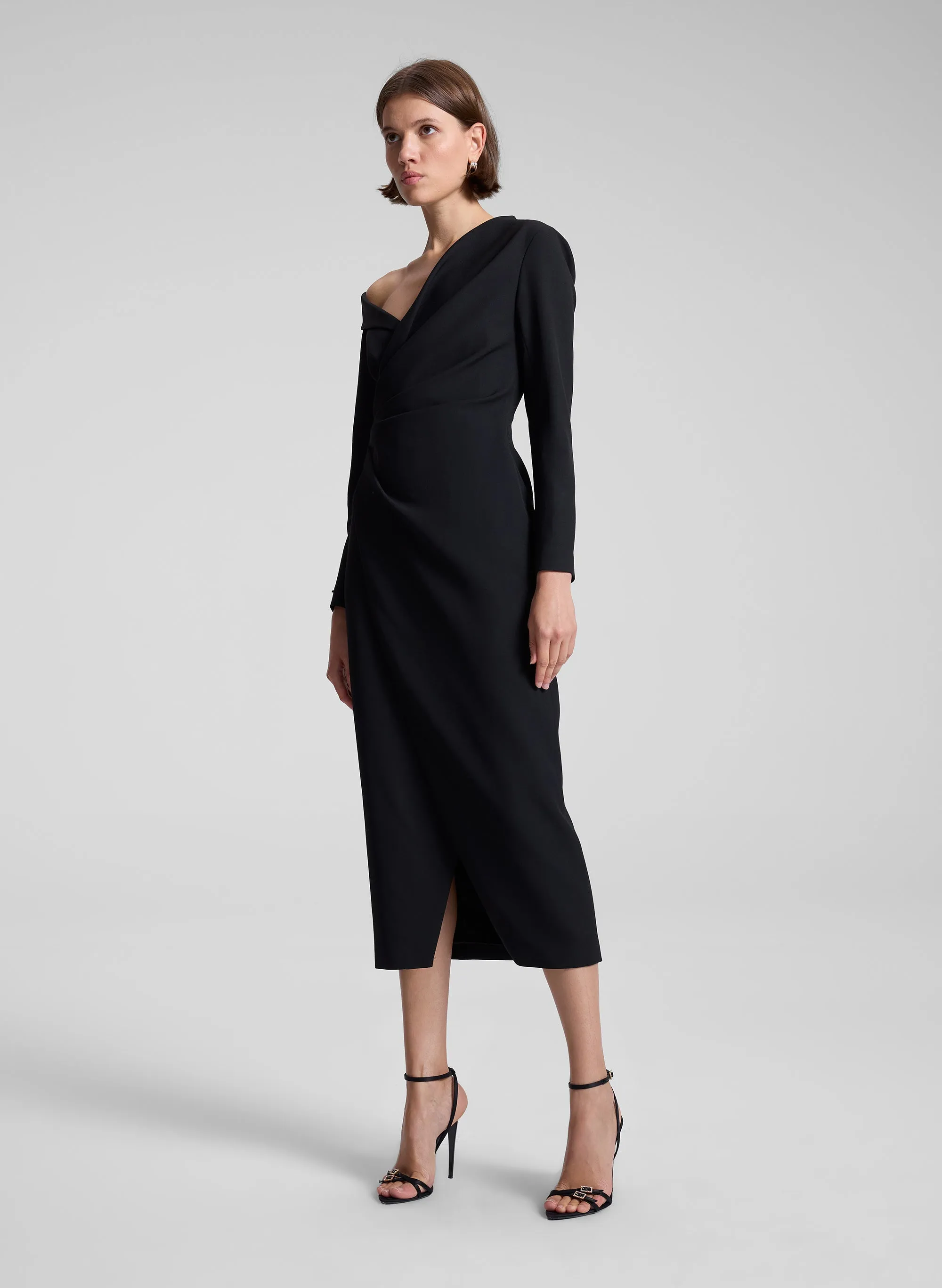 Kylah Asymmetric Midi Dress