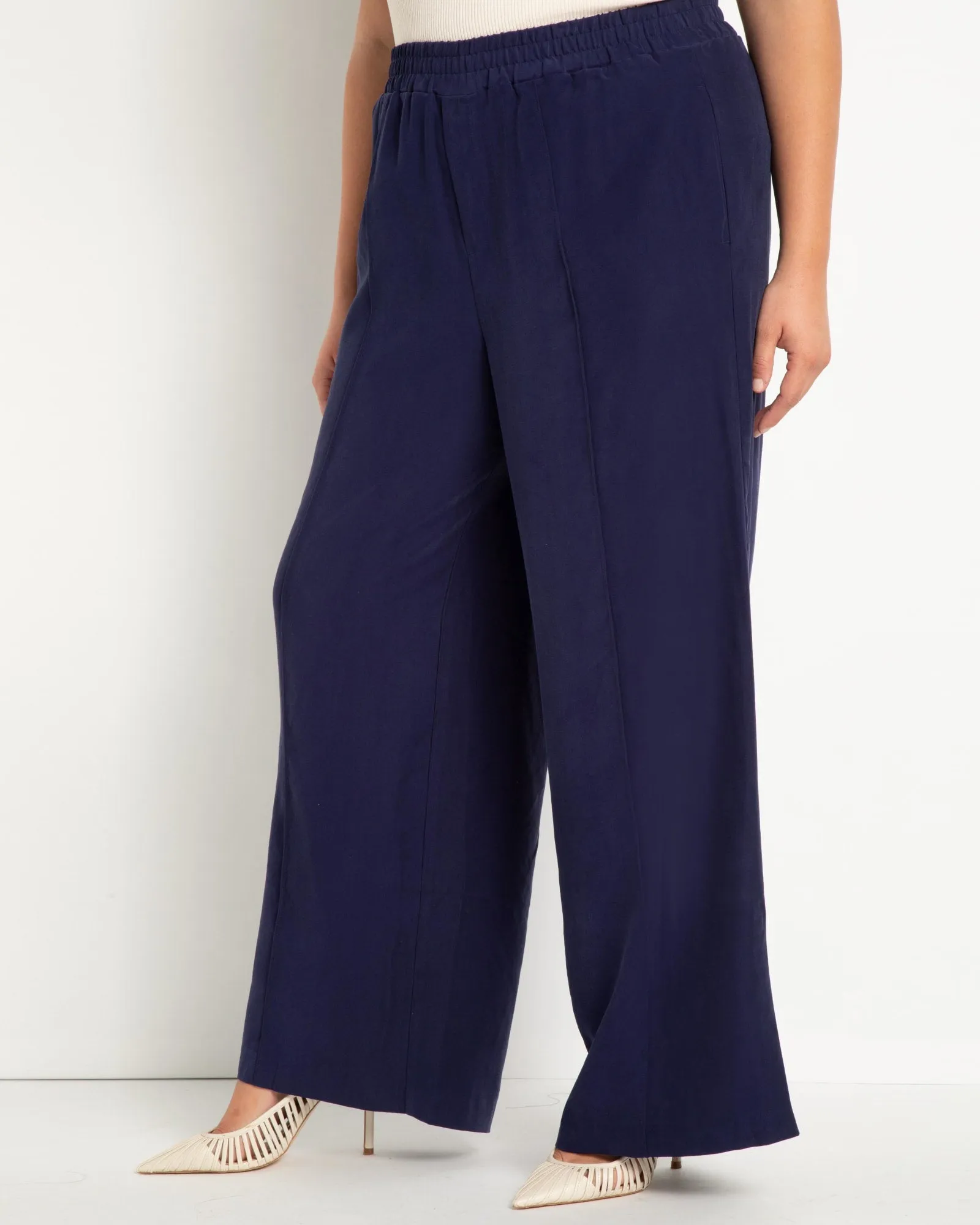 Lizzy Wide Leg Pant | Evening Blue