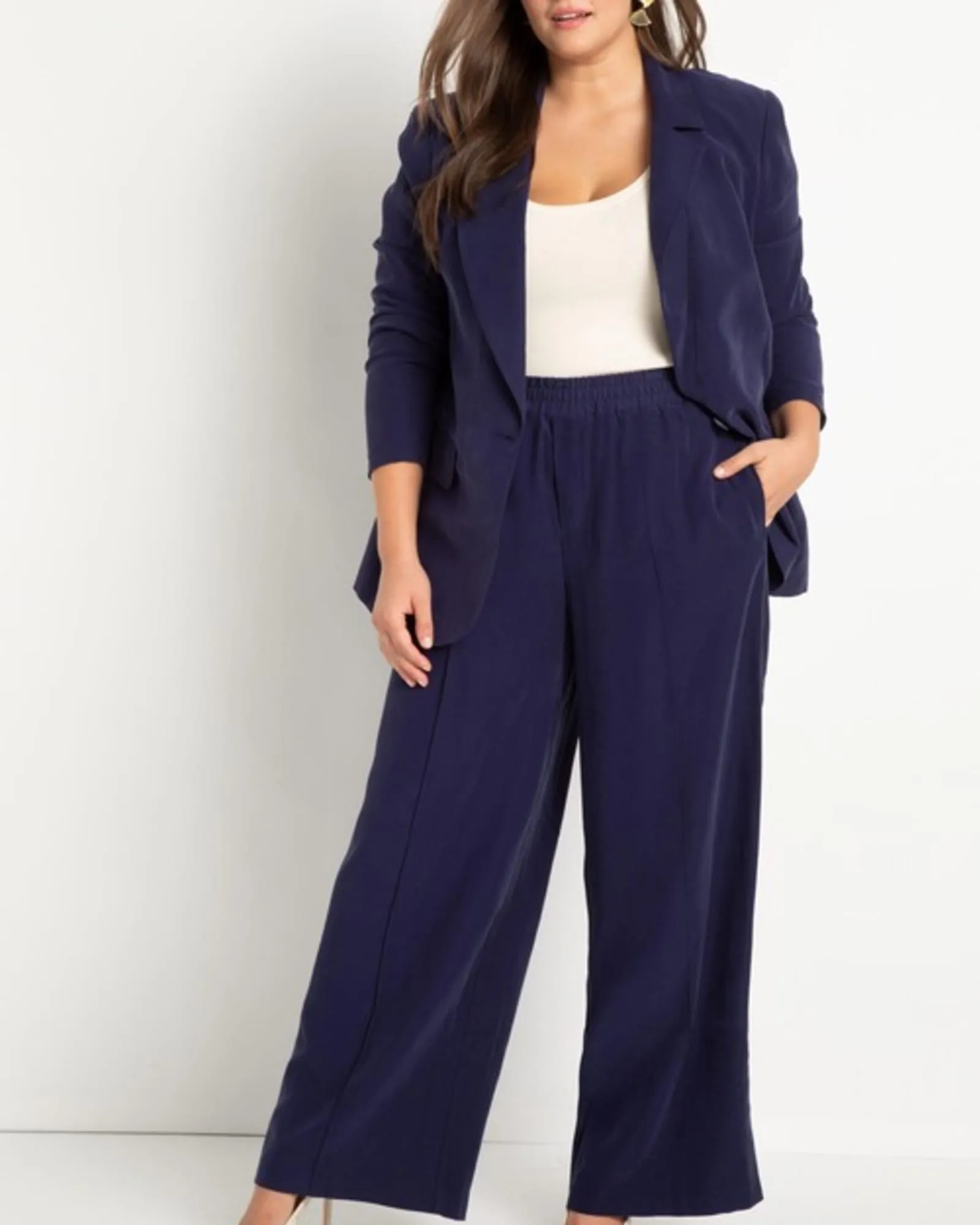 Lizzy Wide Leg Pant | Evening Blue