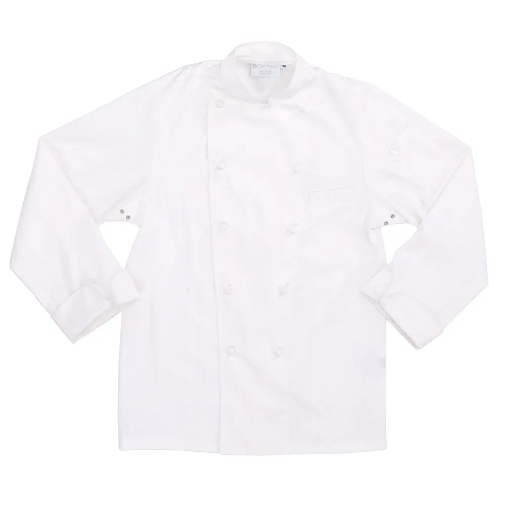 MADRID PREMIUM COTTON CHEF COAT - White