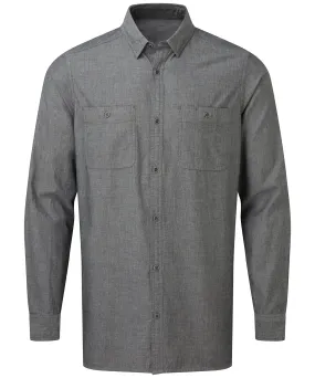 Mens Chambray shirt organic and Fairtrade certified | Grey Denim