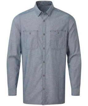 Mens Chambray shirt organic and Fairtrade certified | Indigo Denim