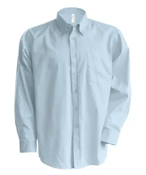 Mens long-sleeved Oxford shirt | Oxford Blue