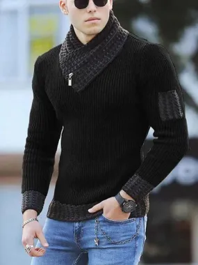 Men's Rib Shawl Collar Sweater