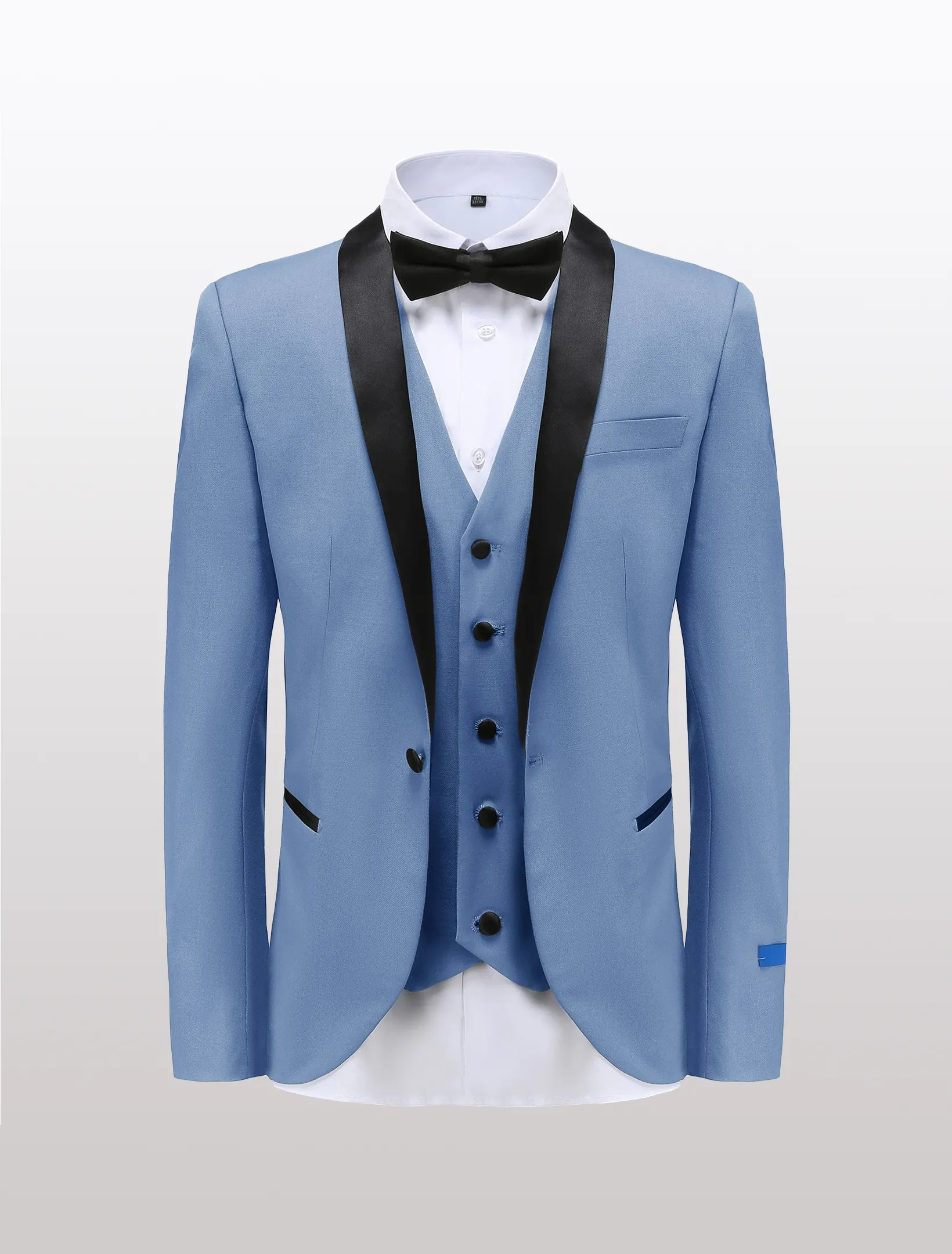 Men's Slate Blue Shawl Lapel Tailored Fit Tuxedo