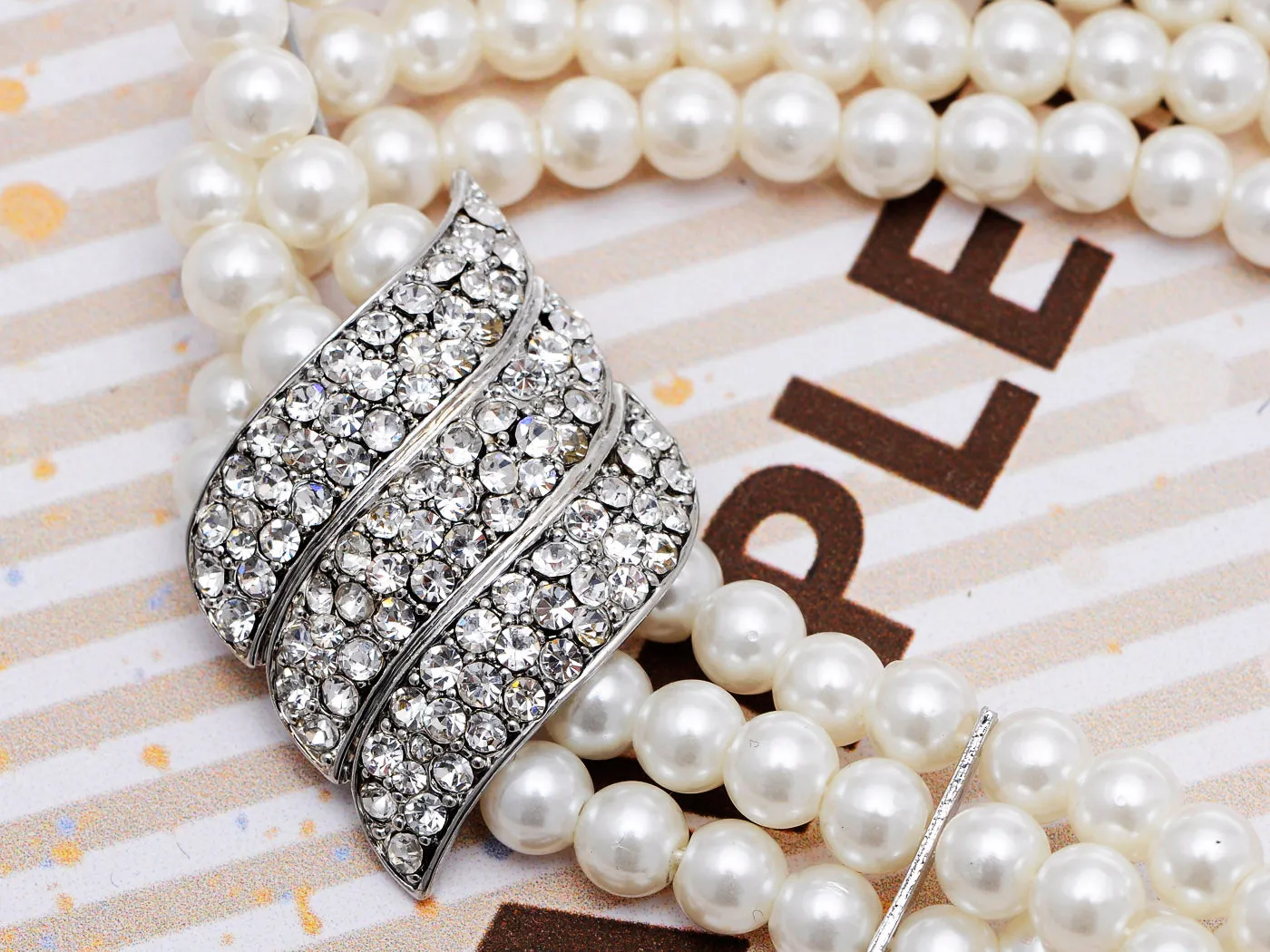 Multi Strand Twisted Pearl S Wedding Party Necklace