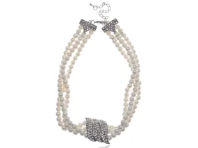 Multi Strand Twisted Pearl S Wedding Party Necklace