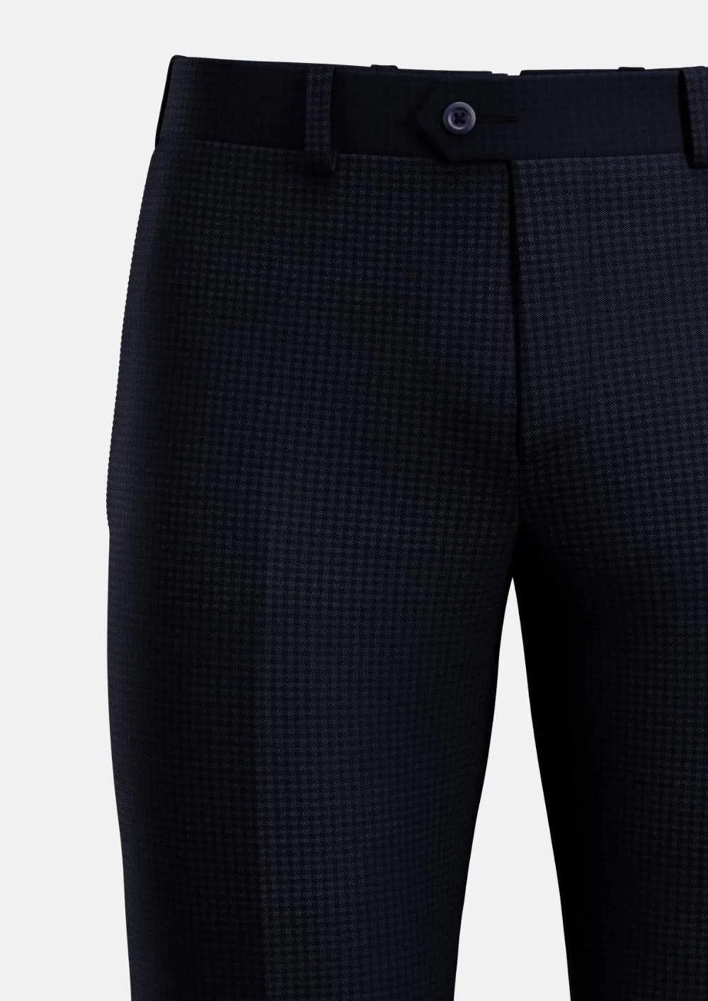 Navy Microcheck Pants