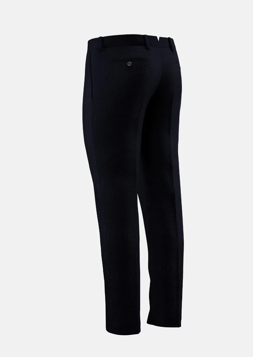 Navy Microcheck Pants