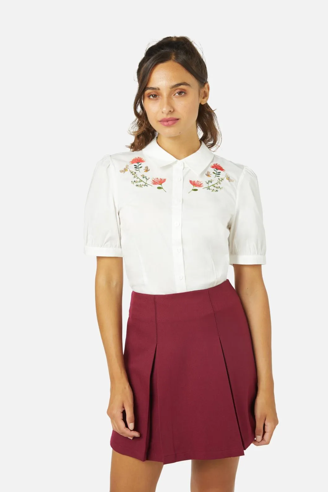 NZ Flora Embroidered Blouse