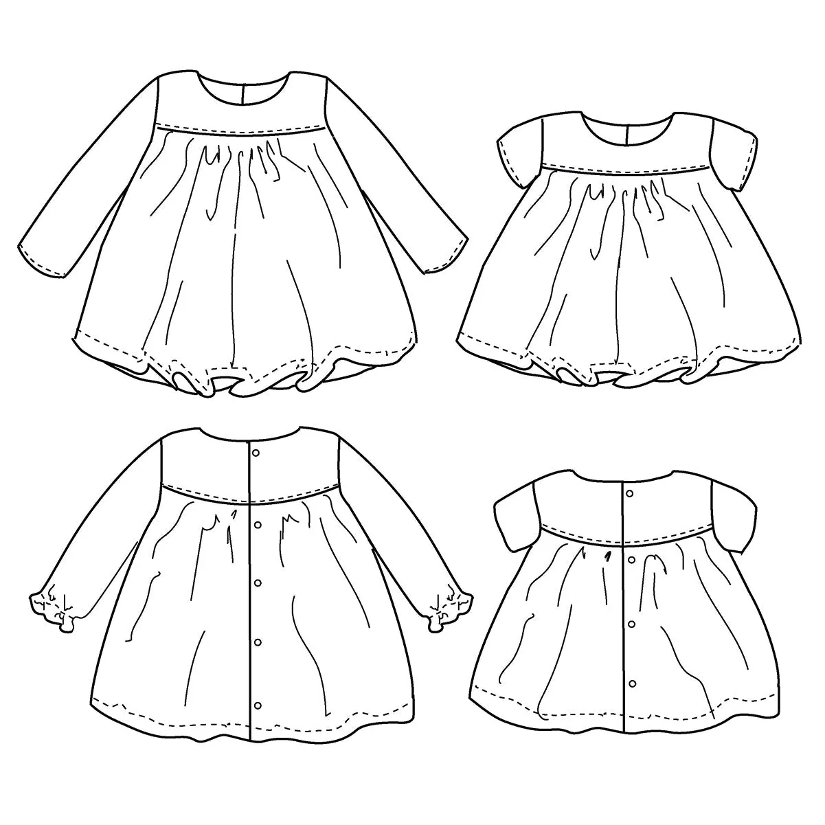 OSLO Blouse & Dress - Baby 6M-4Y - Paper Sewing Pattern