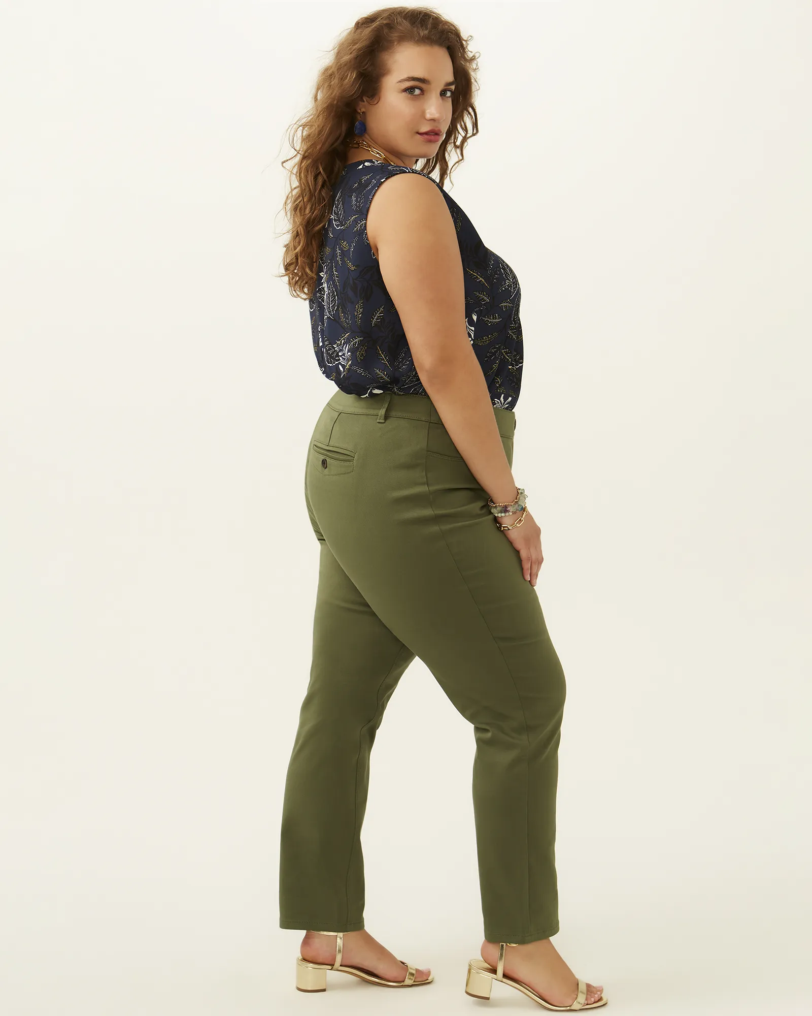 Paris Cropped Pant | Olive Green