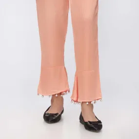 Peach Shamouse Silk Slim Fit Trouser PW3677