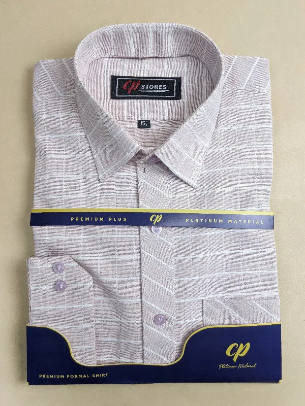 Pink Checks Formal Dress Shirt For Men MFS90