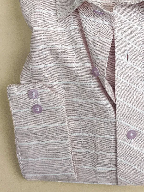 Pink Checks Formal Dress Shirt For Men MFS90