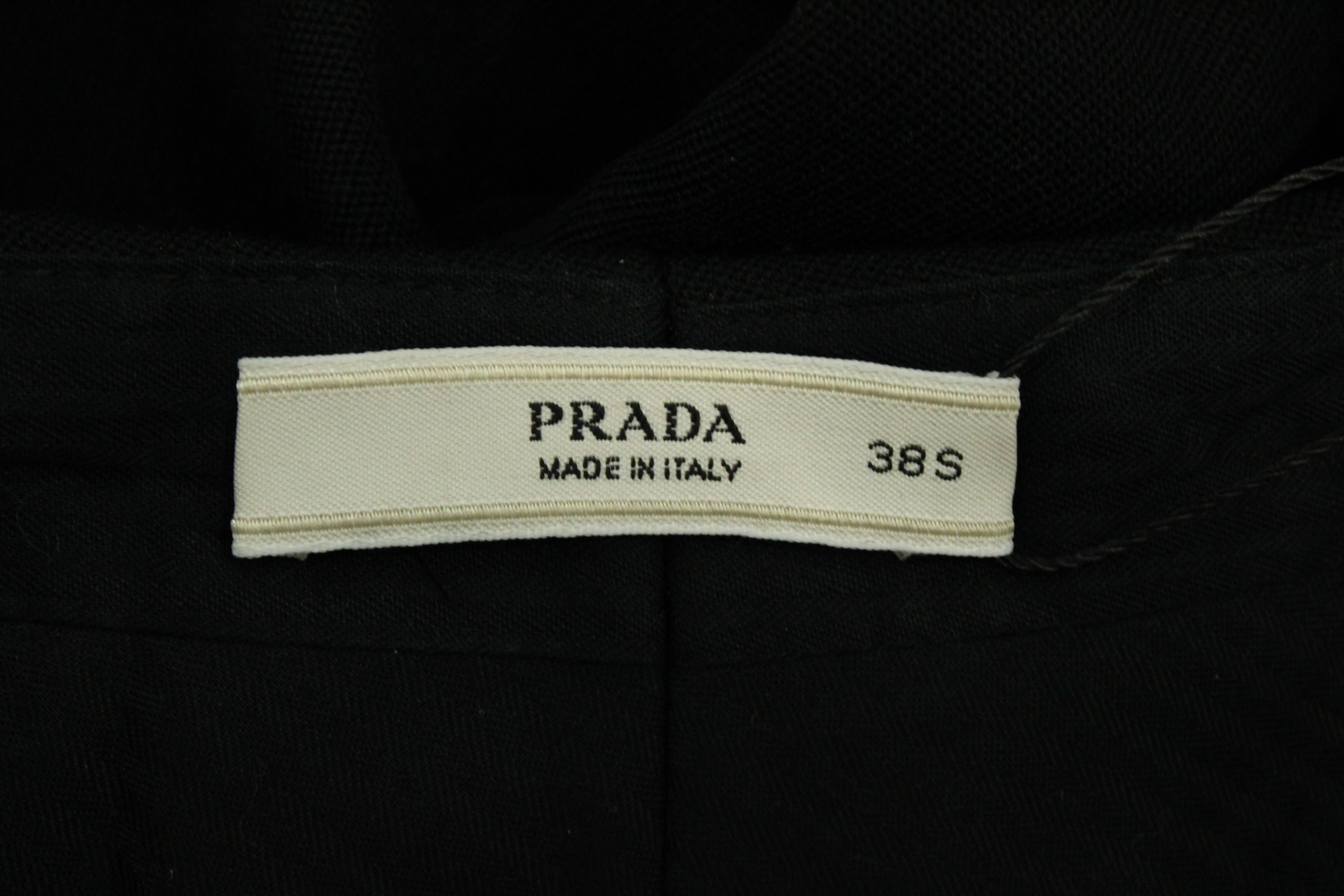 Prada Tailored Pants in Black Wool