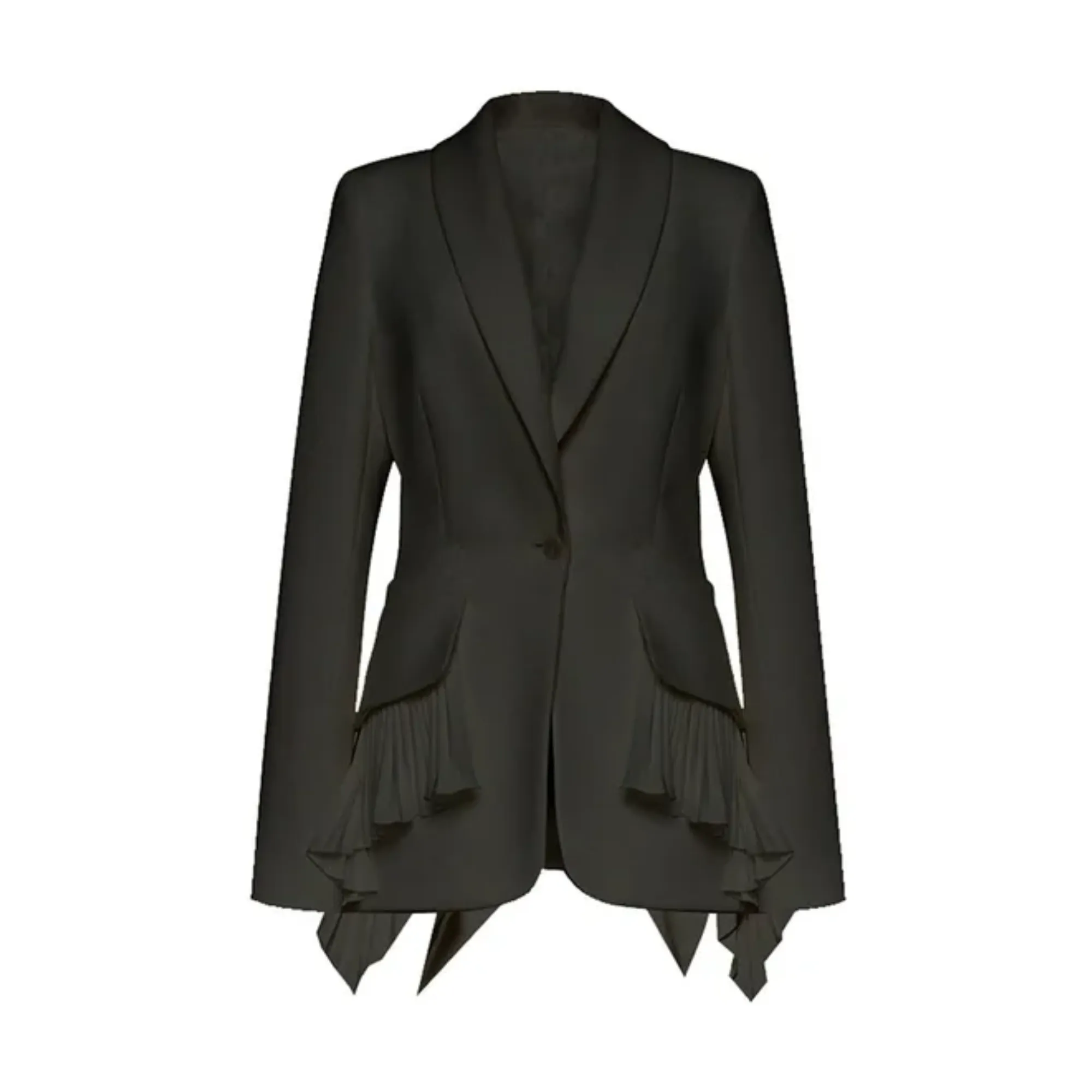 Pre Order:  Spliced Notched Collar Blazer