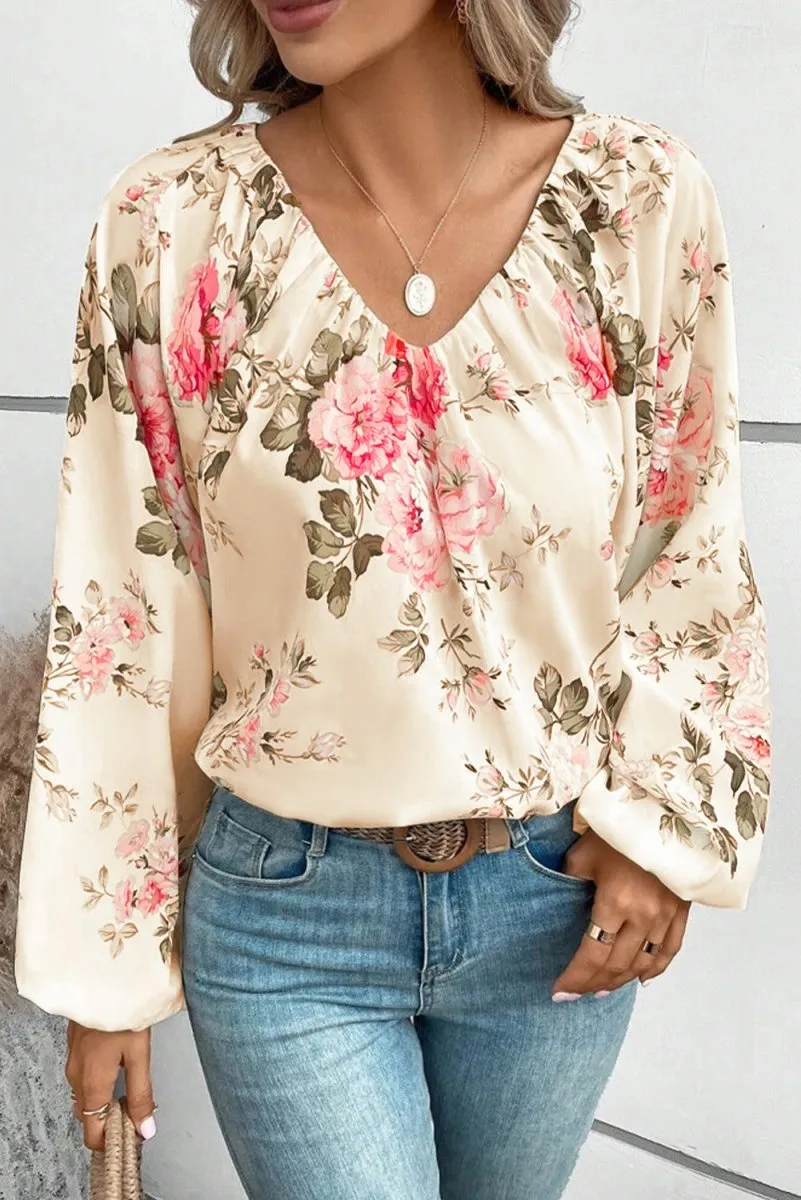 Romantic Bloom Long Sleeve Floral Blouse