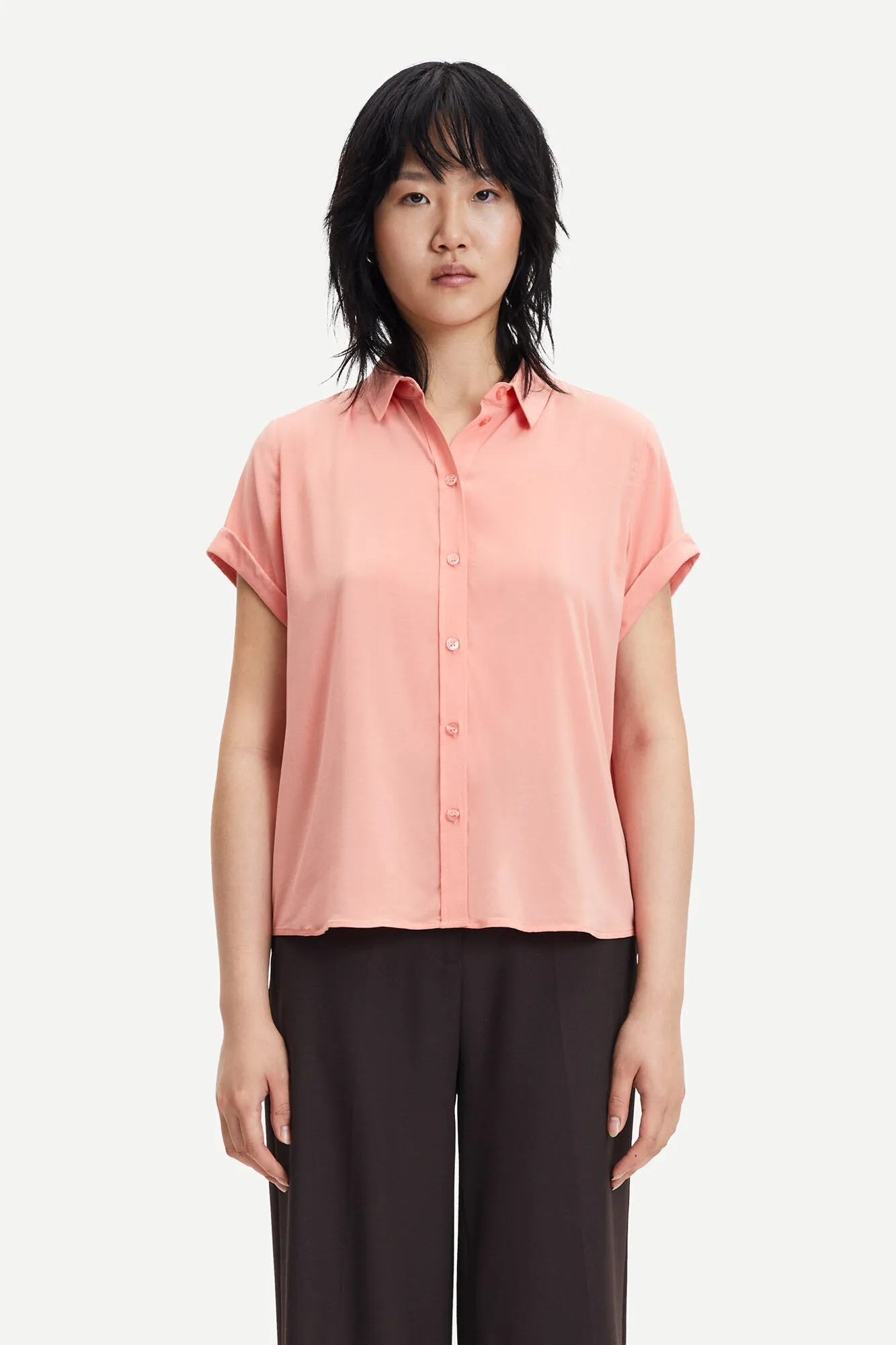 Samsoe Samsoe Majan Shirt, Coral Haze