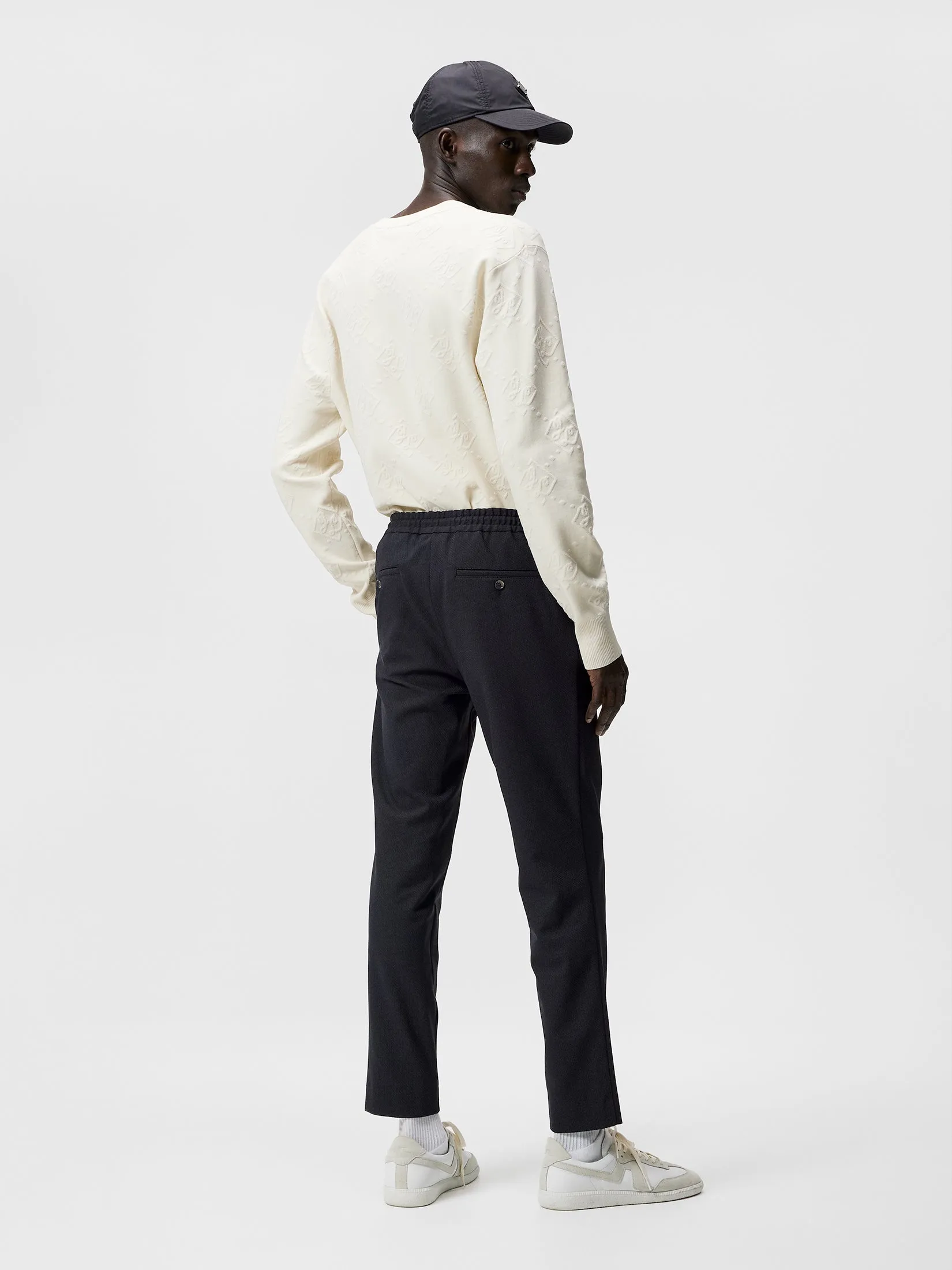 Sasha Structured 2 Tone Pants / Navy Melange