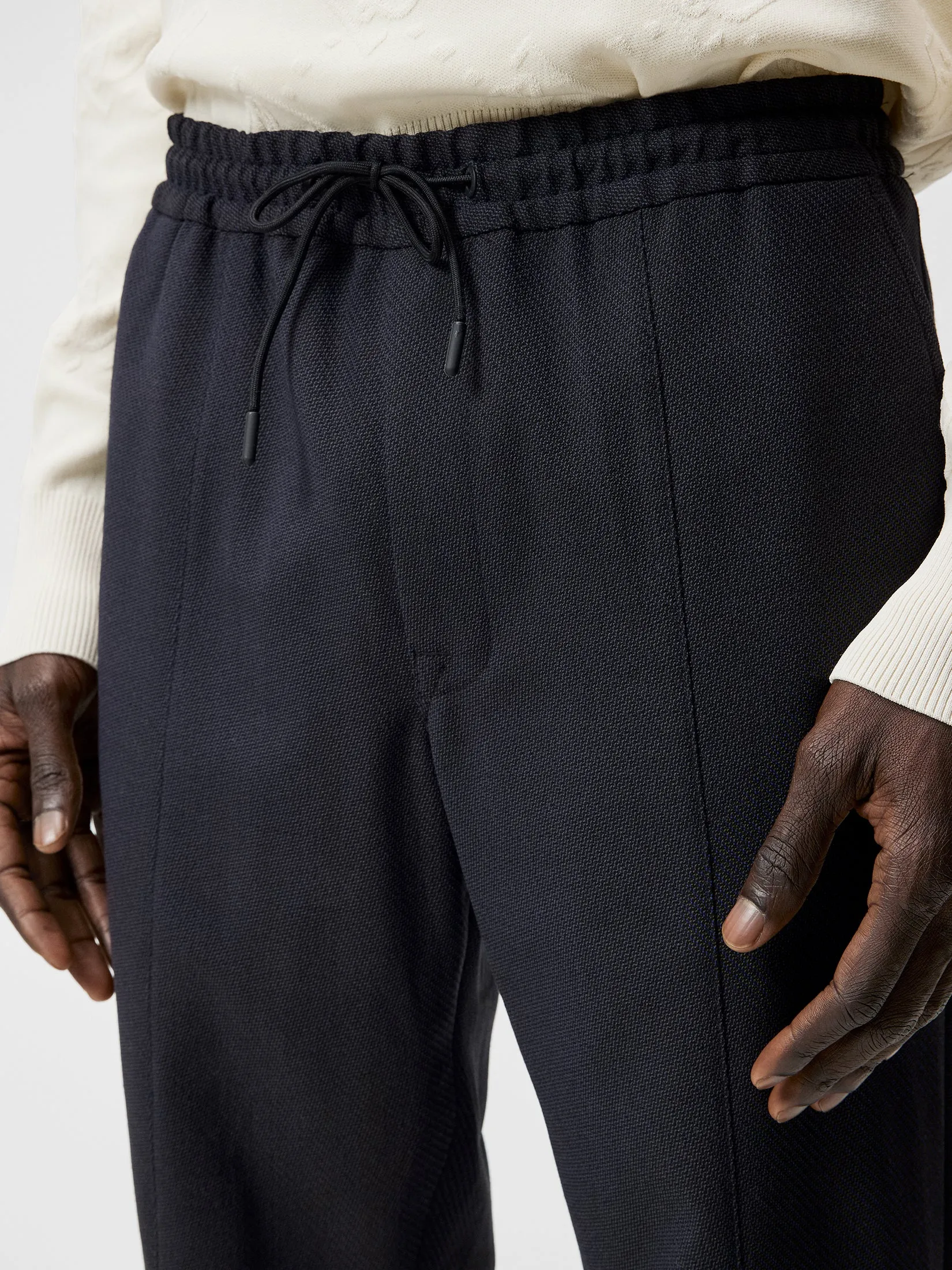 Sasha Structured 2 Tone Pants / Navy Melange