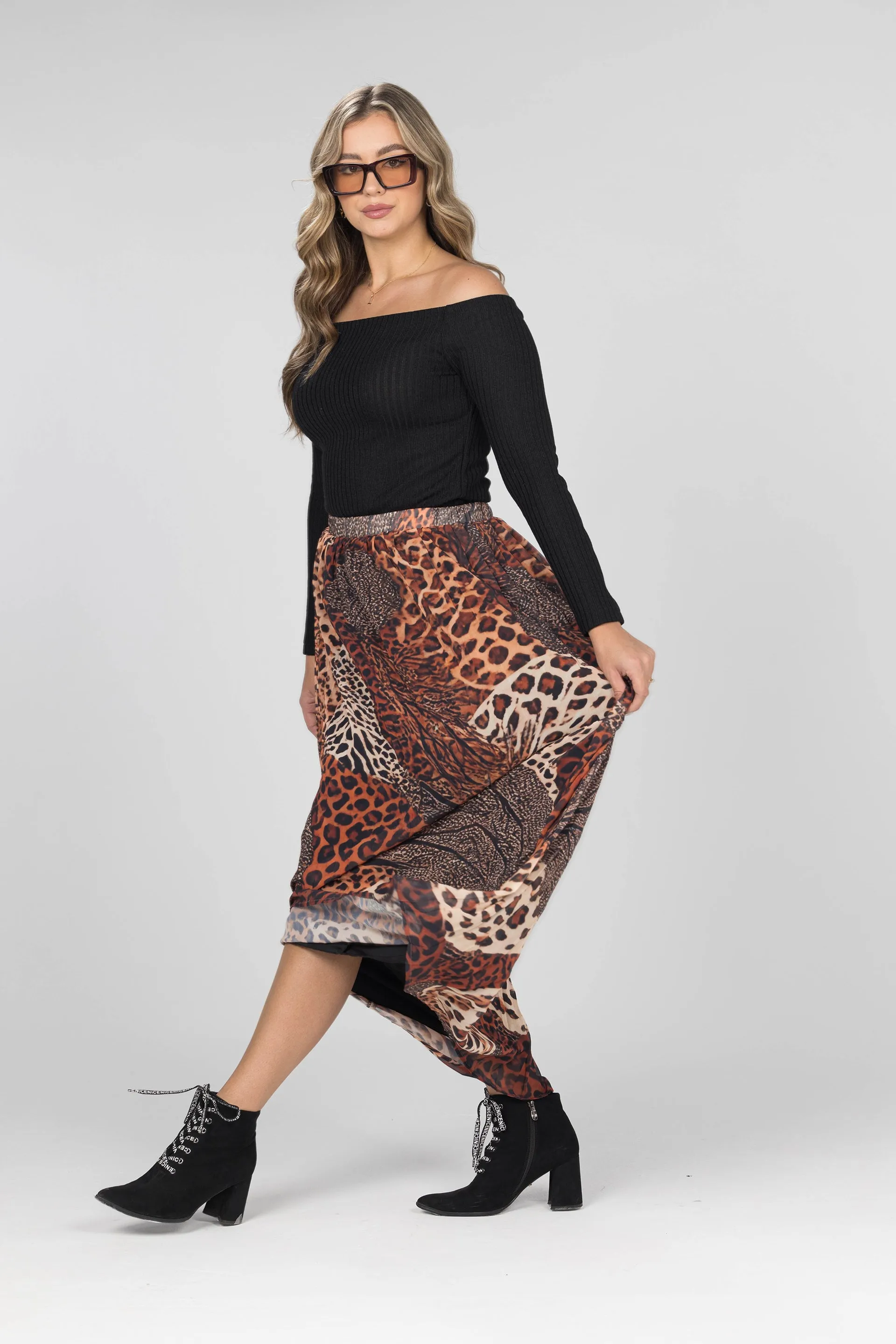 Savannah Pleated Chiffon Skirt