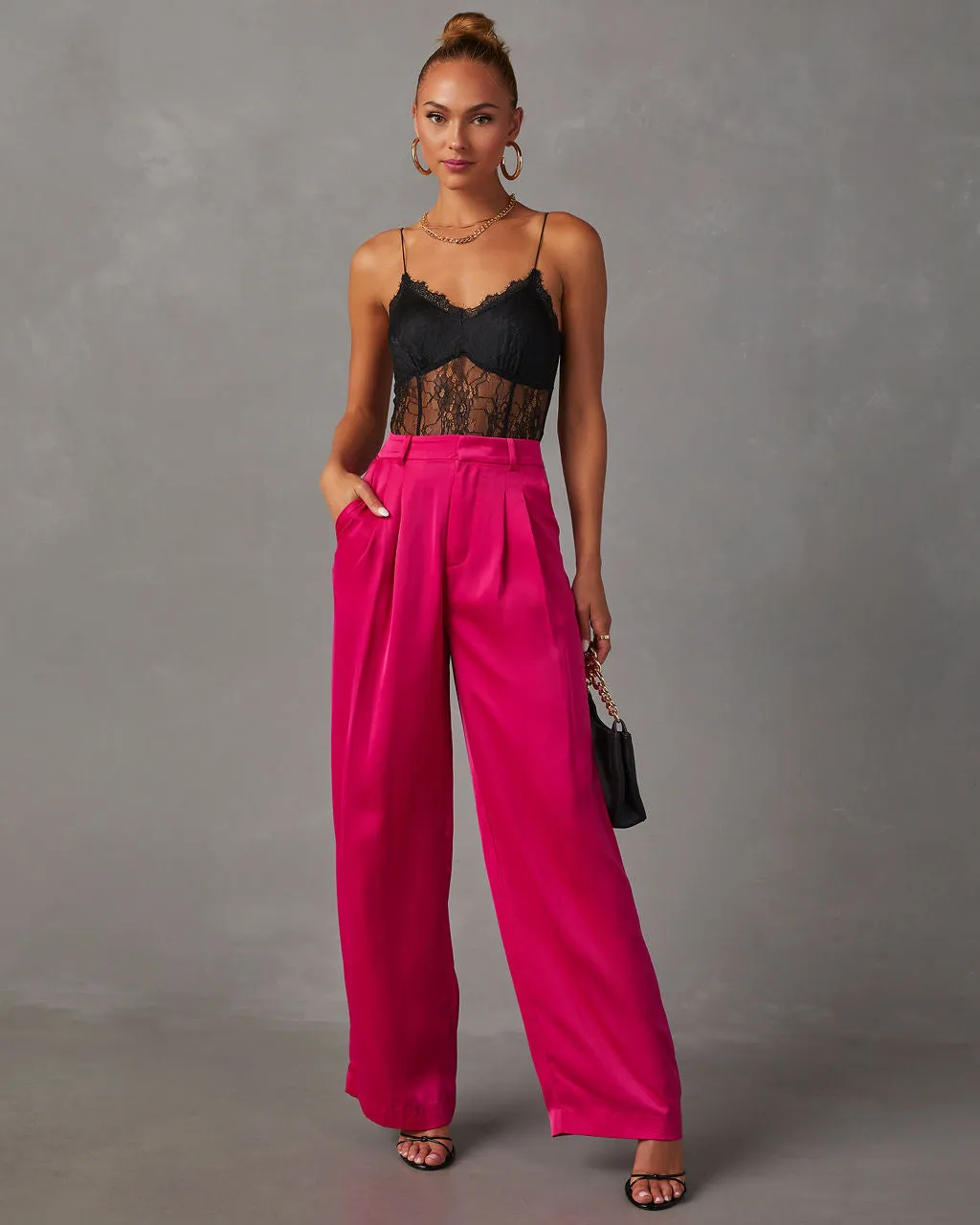 Shannell Satin Trouser Pants