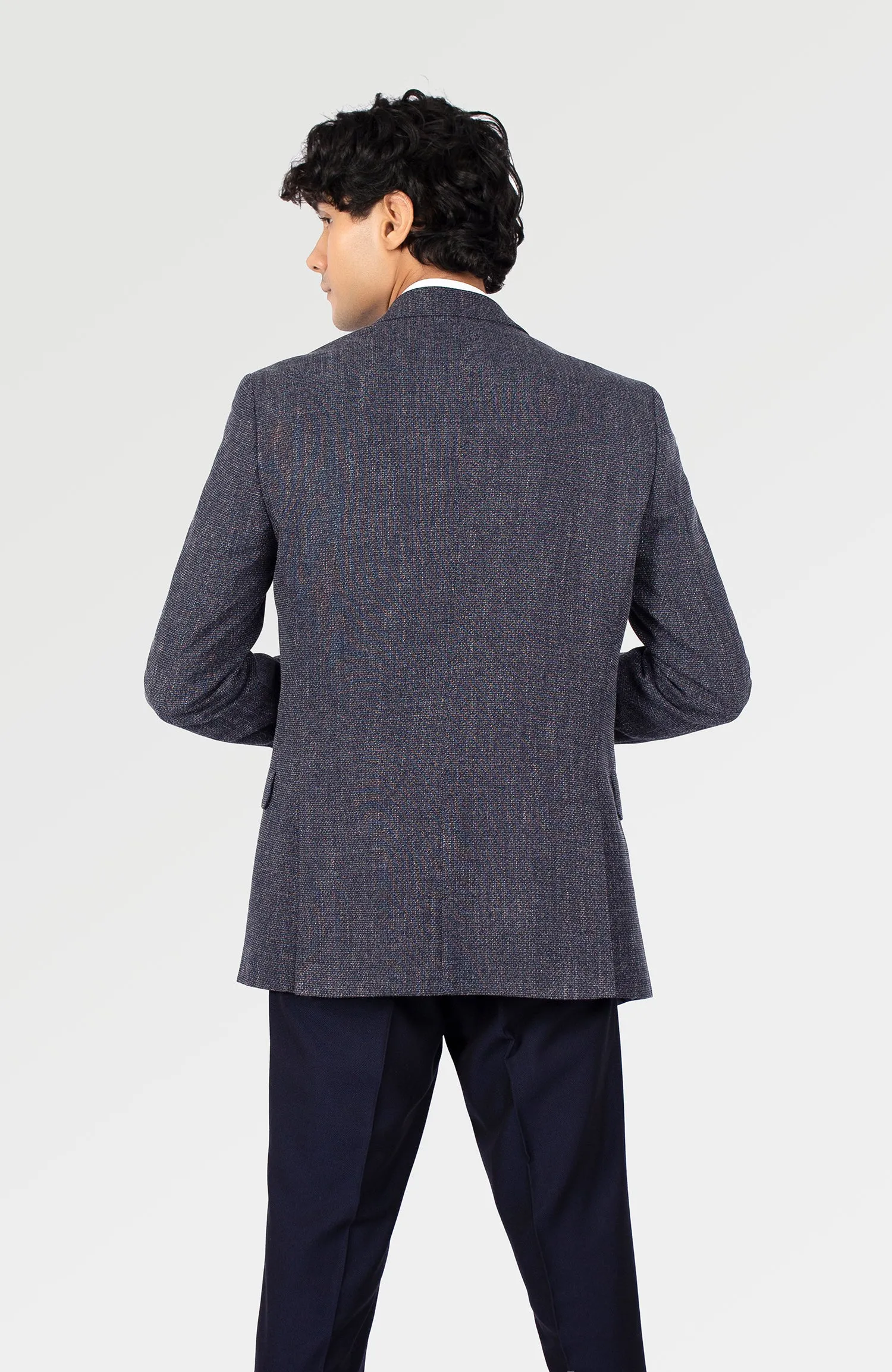 Sharp Zumrut Textured Navy