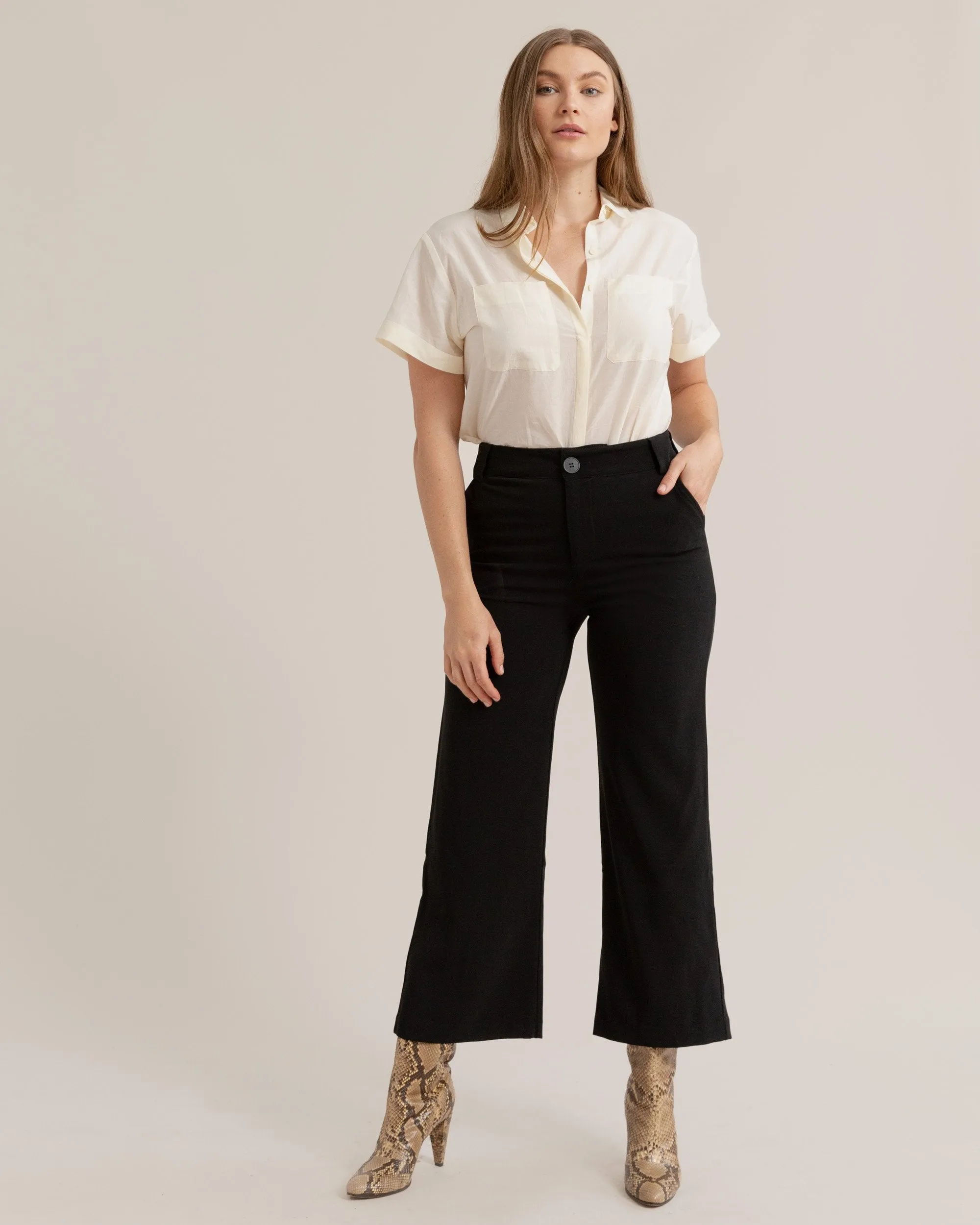 Sophia Cotton Button-Down Blouse