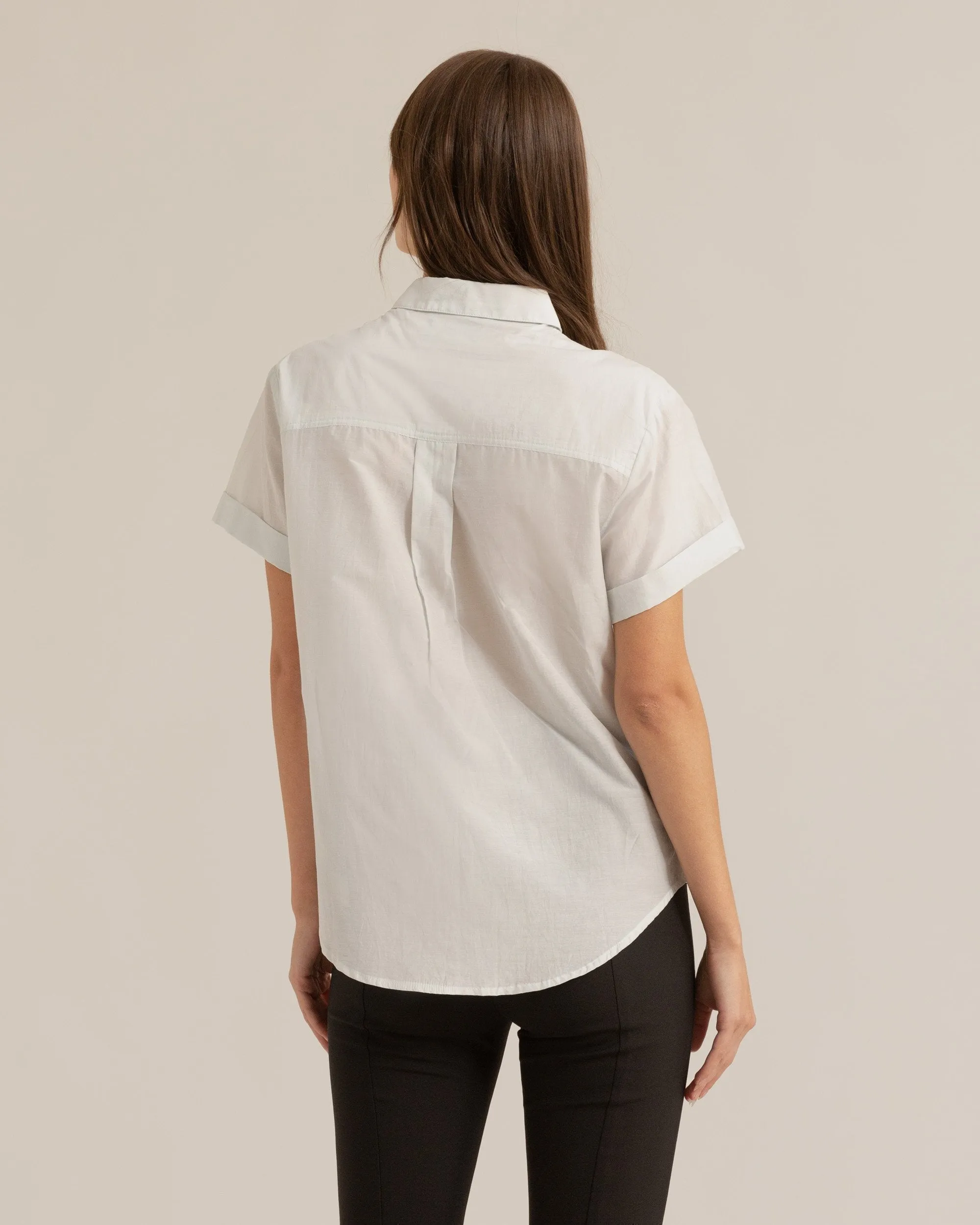 Sophia Cotton Button-Down Blouse