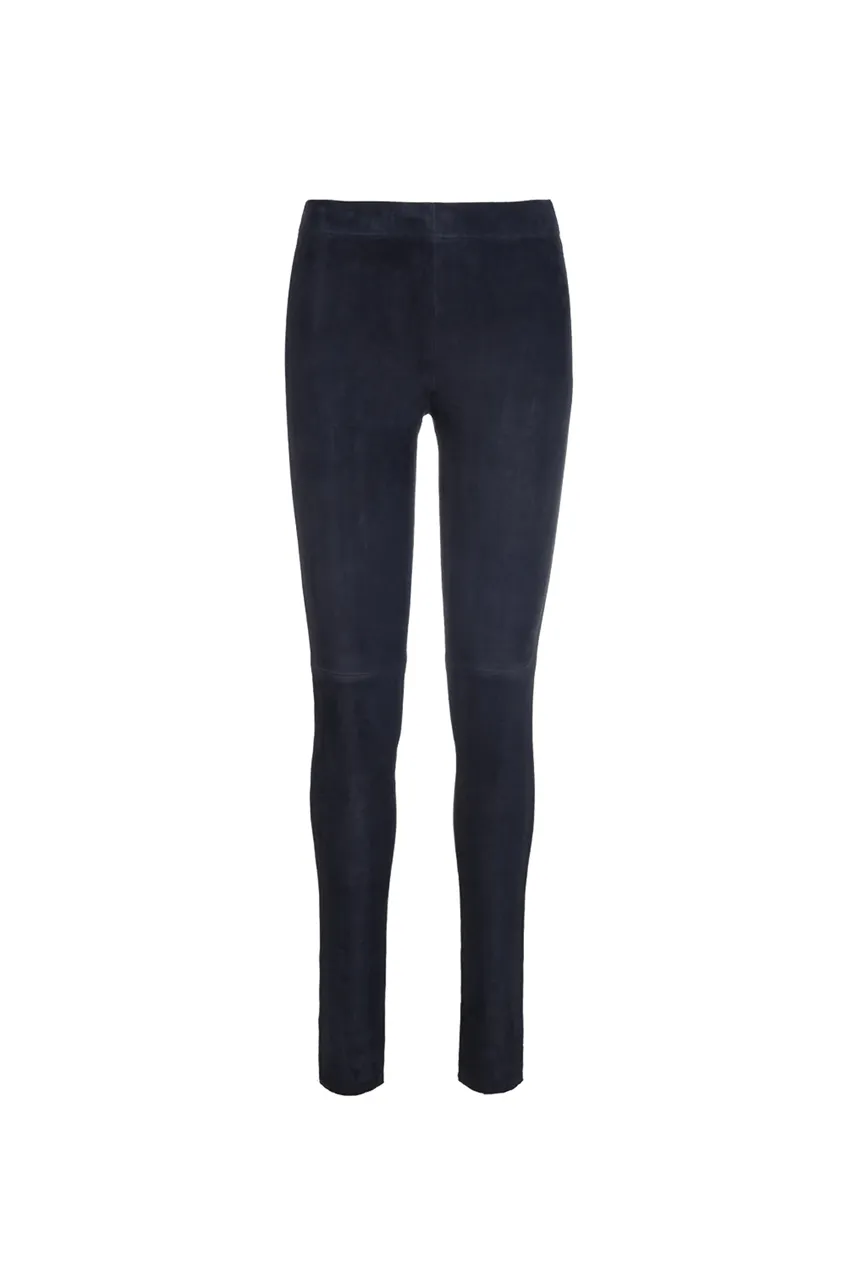 Suede Leggings - Navy