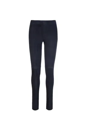 Suede Leggings - Navy