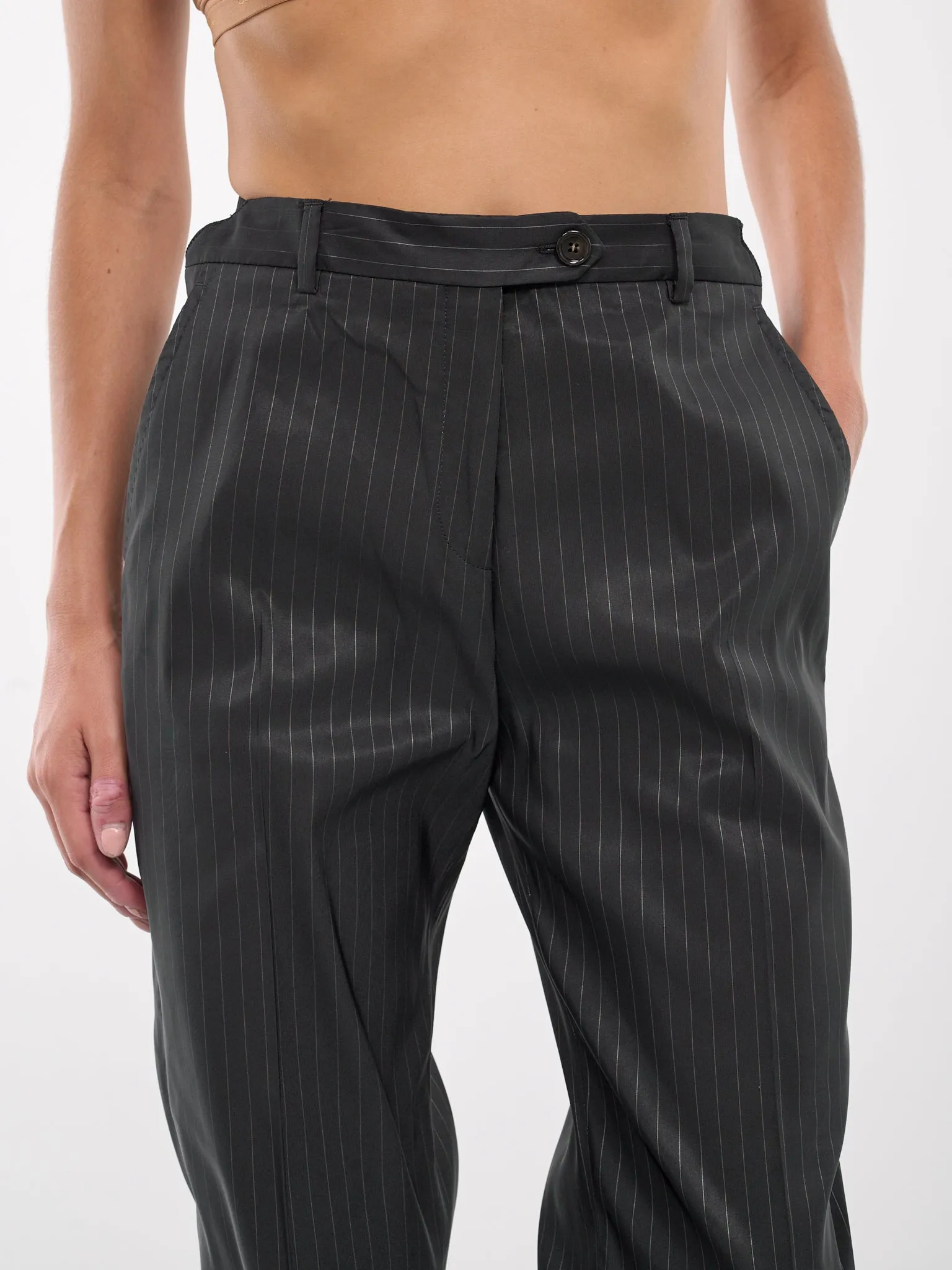 Tailored Pinstripe Trousers (AK0852-900-BLACK)