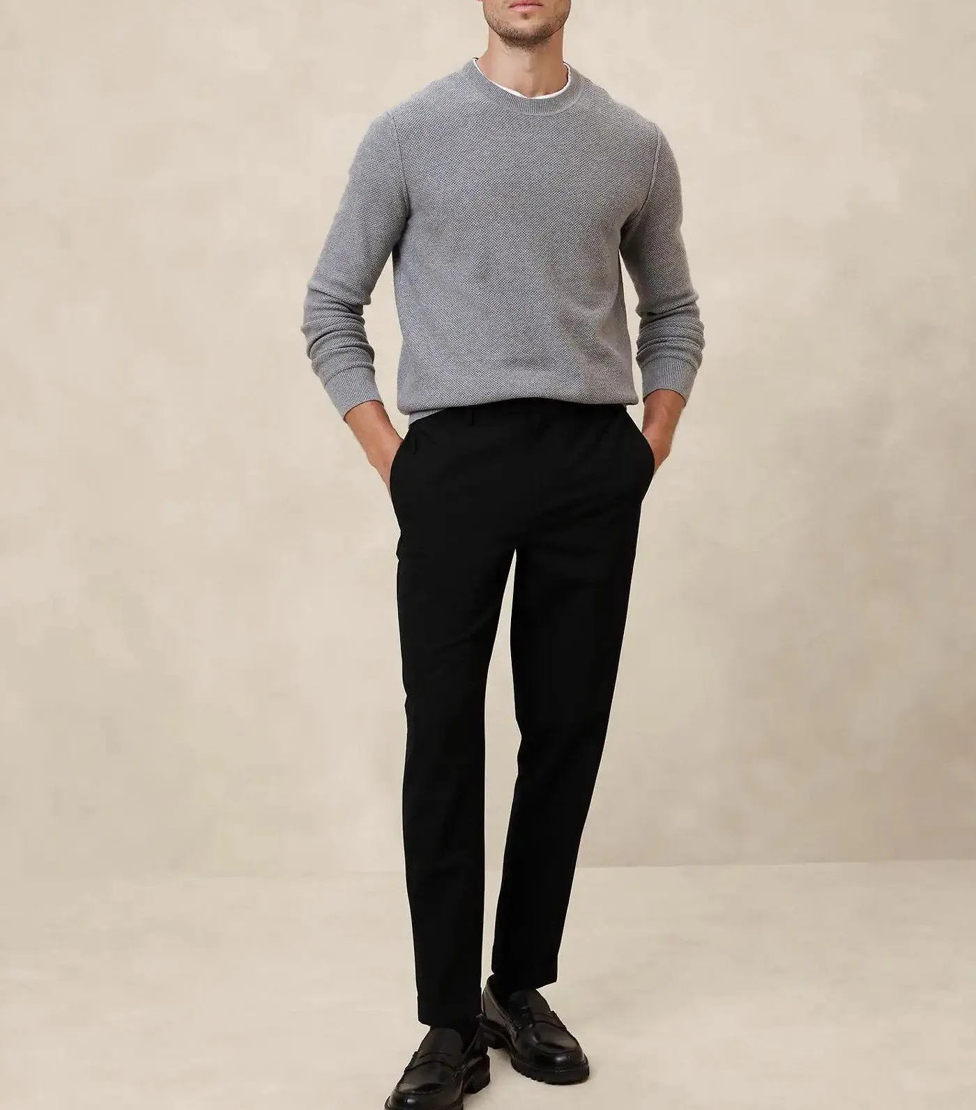 Tailored Waist Tapered Pant Black