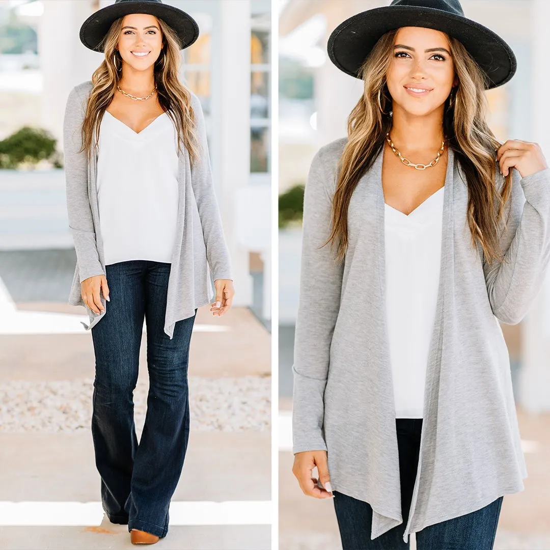 Undeniable Heather Gray Classic Cardigan