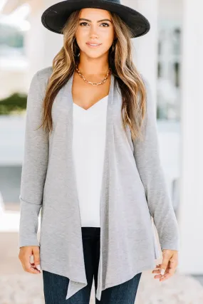 Undeniable Heather Gray Classic Cardigan