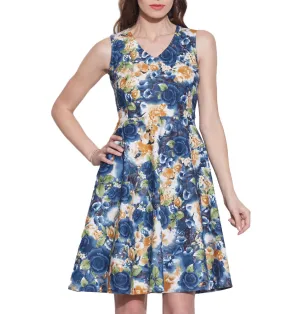 Women Apparels Cotton Printed Dress,Machine Washable,W-CPD38-1620, Size-38 Inch